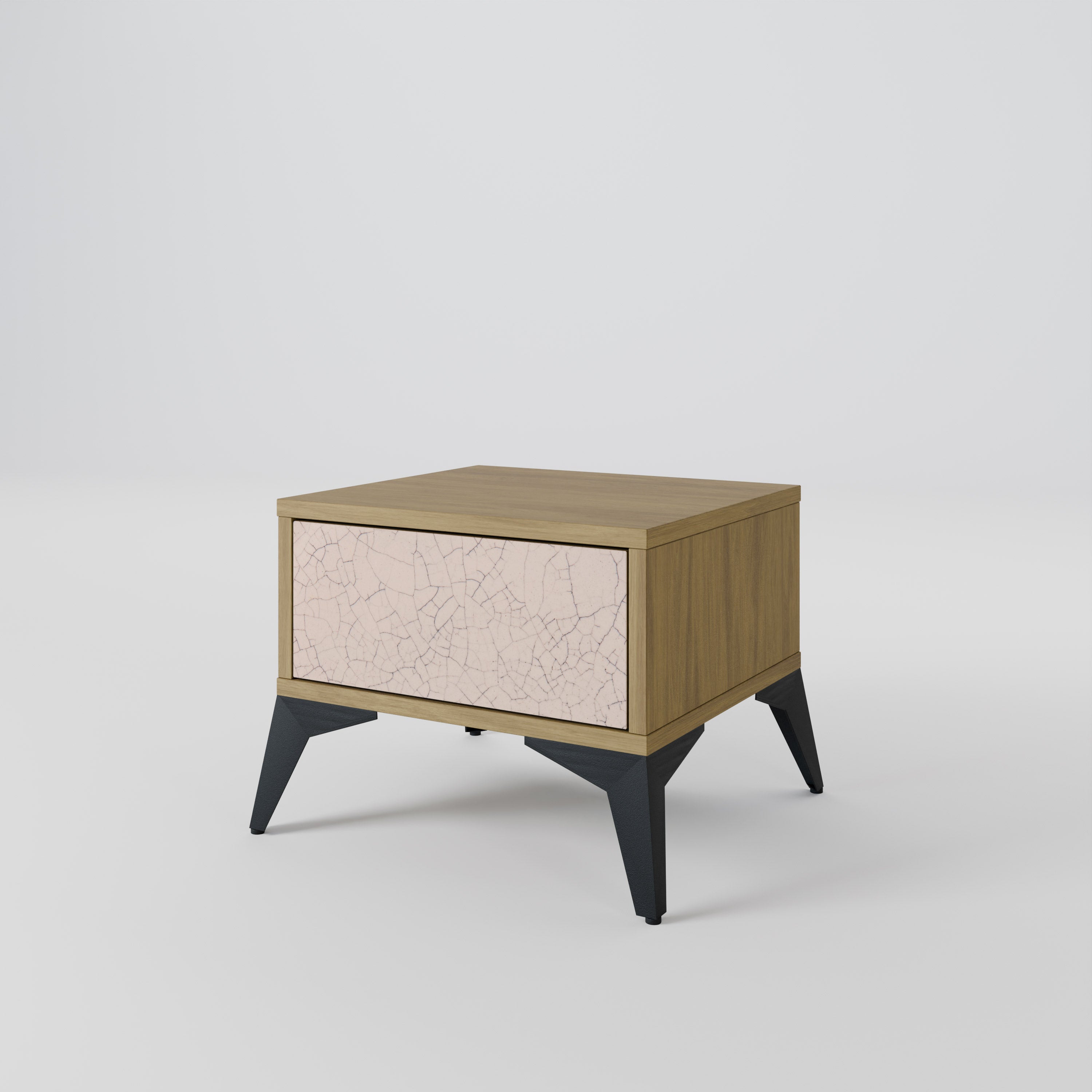 CERAMIC TEXTURE Nightstand in Oak Effect