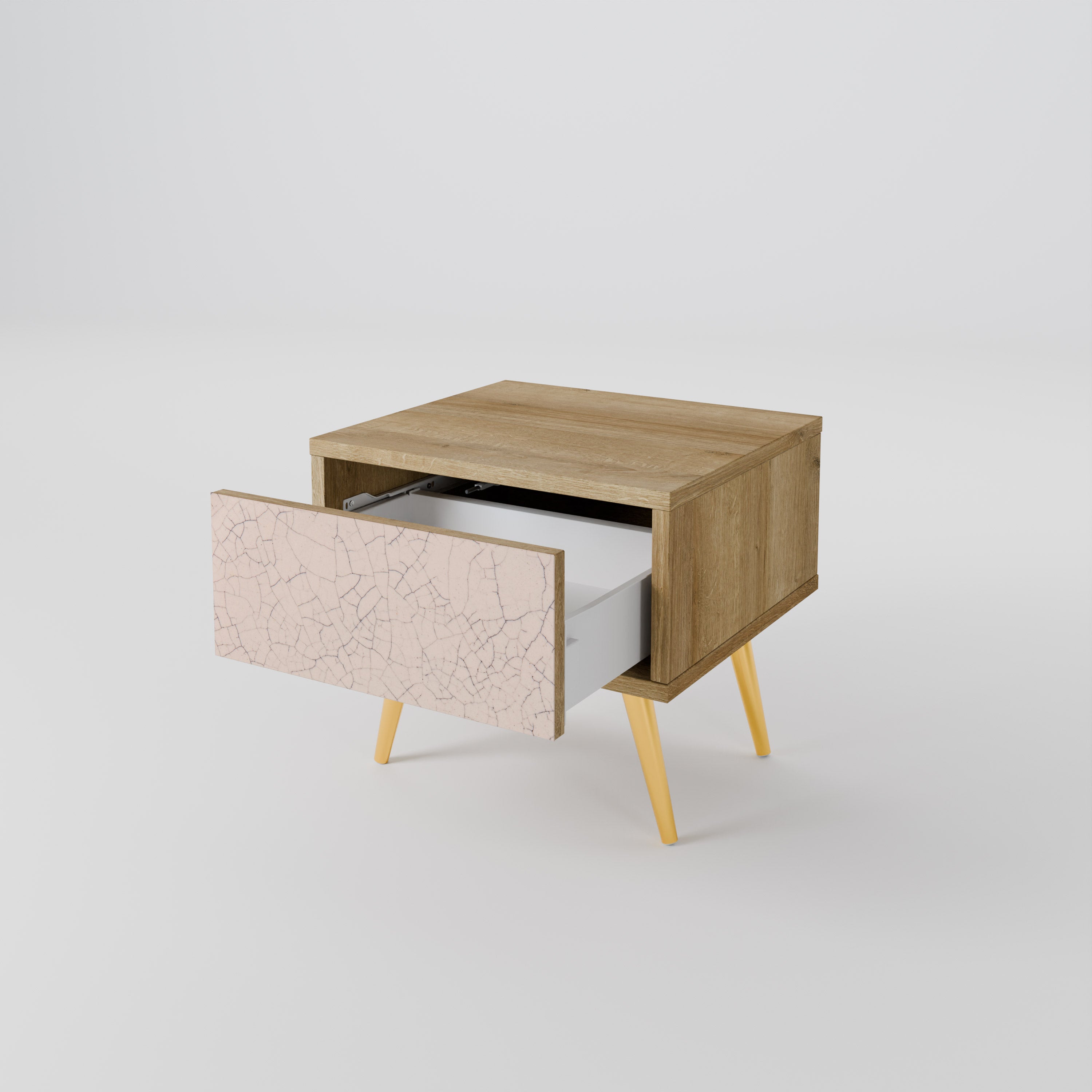 CERAMIC TEXTURE Nightstand in Oak Effect