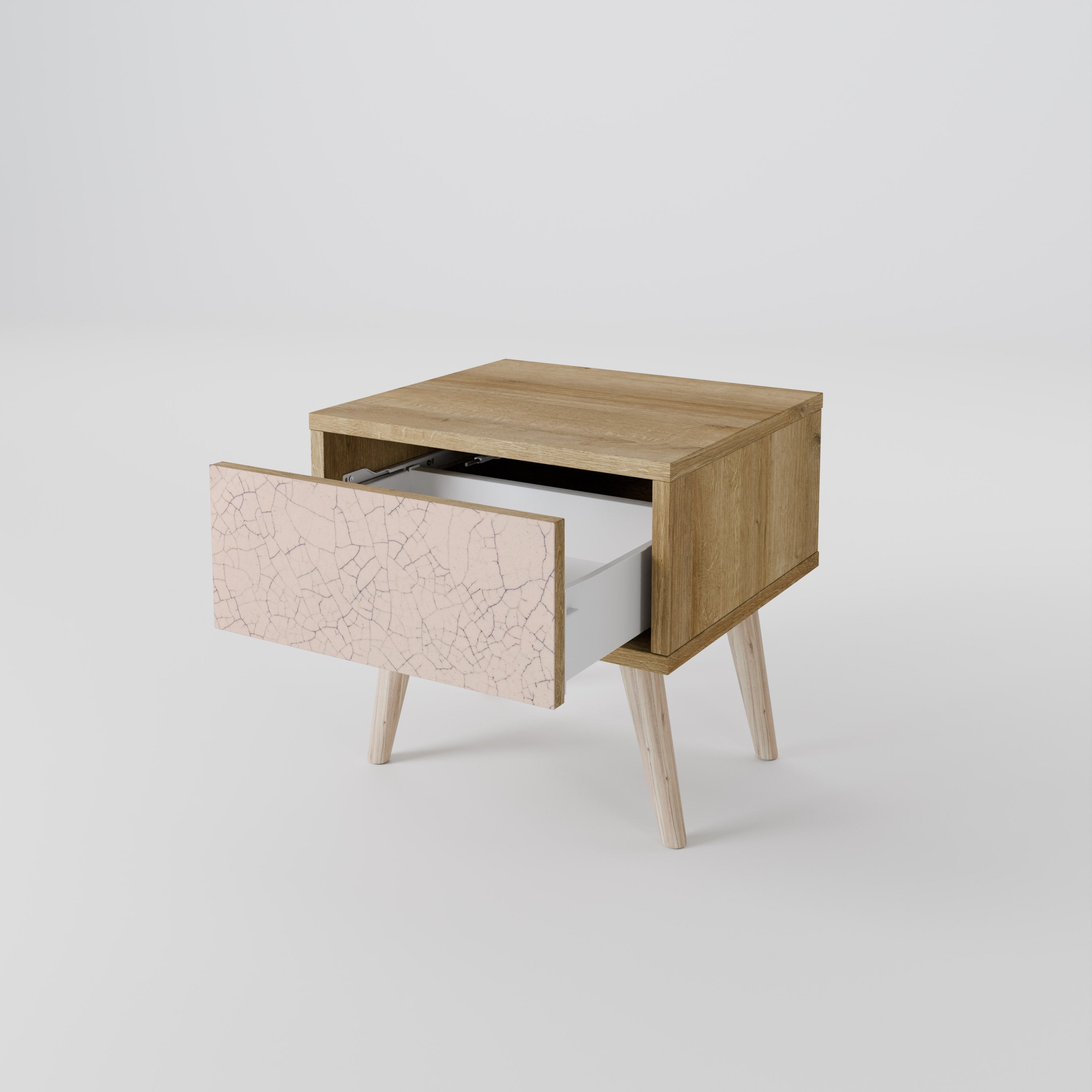 CERAMIC TEXTURE Nightstand in Oak Effect