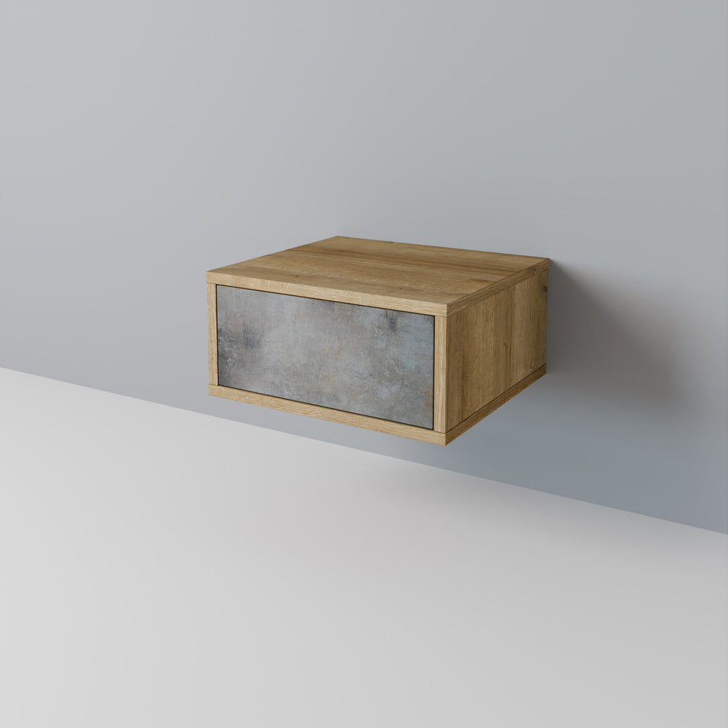 Mesilla de noche CONCRETE WALL efecto roble