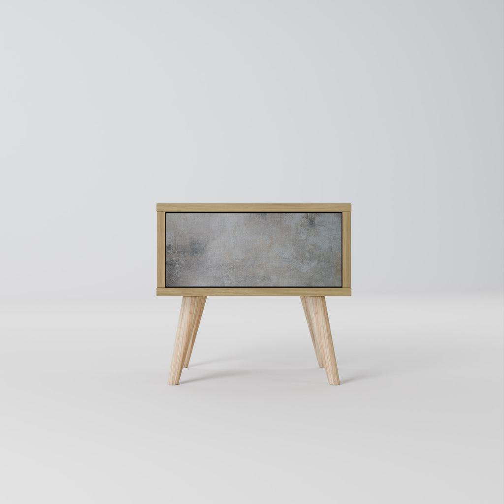 Mesilla de noche CONCRETE WALL efecto roble