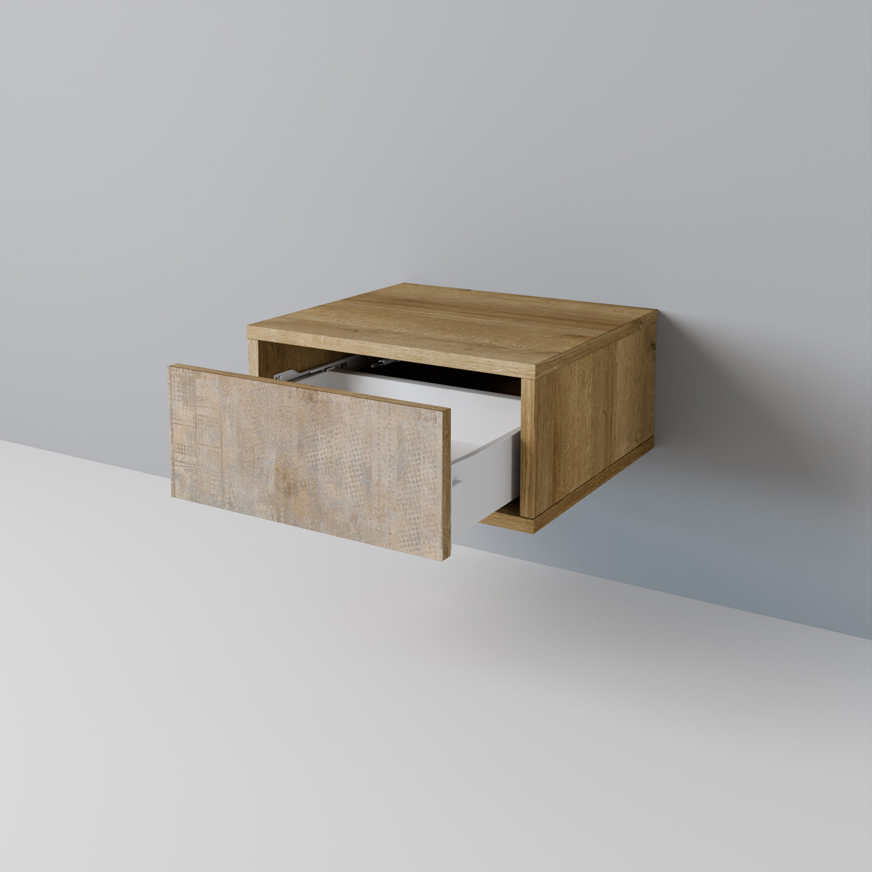 SCREEN ERROR Nightstand in Oak Effect