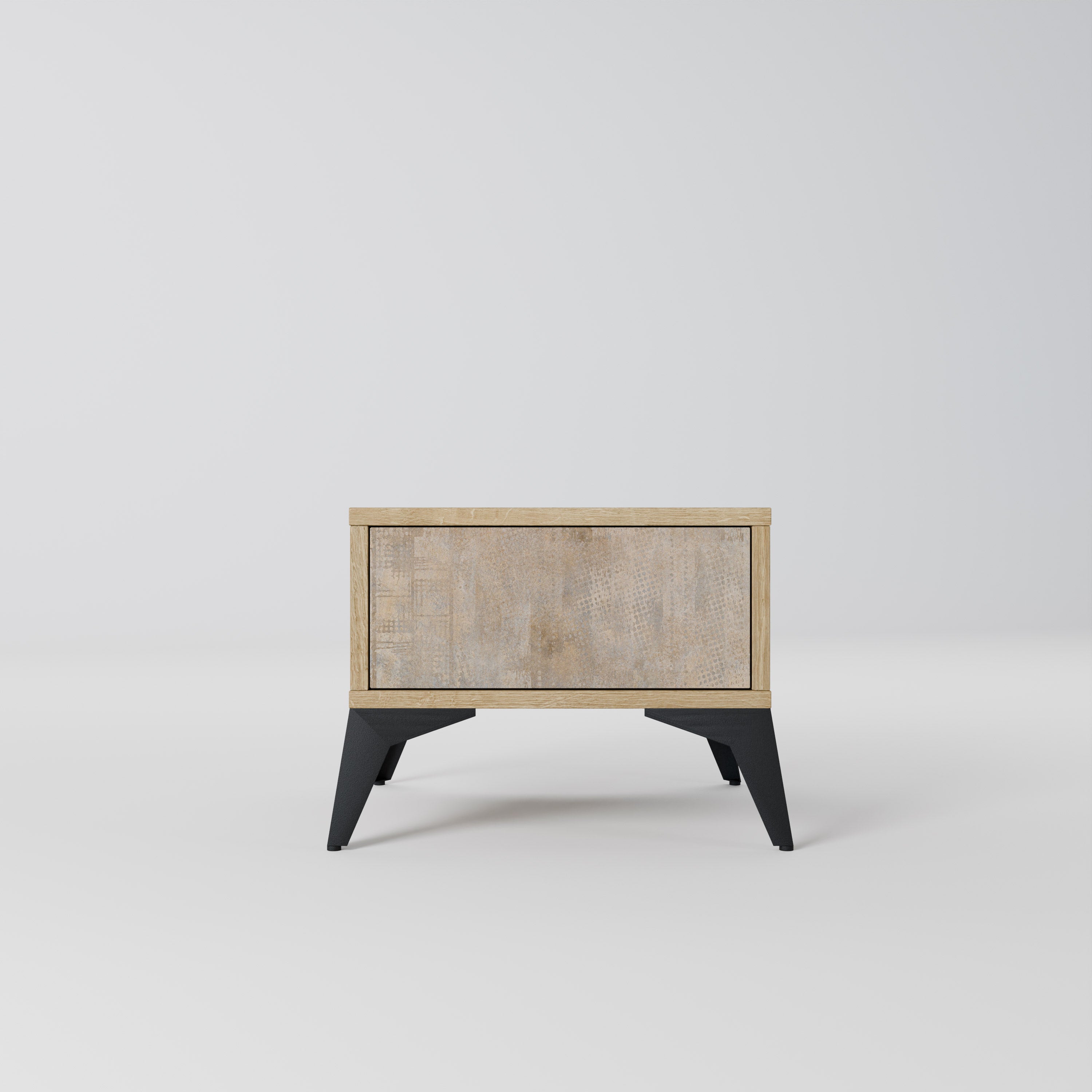 SCREEN ERROR Nightstand in Oak Effect