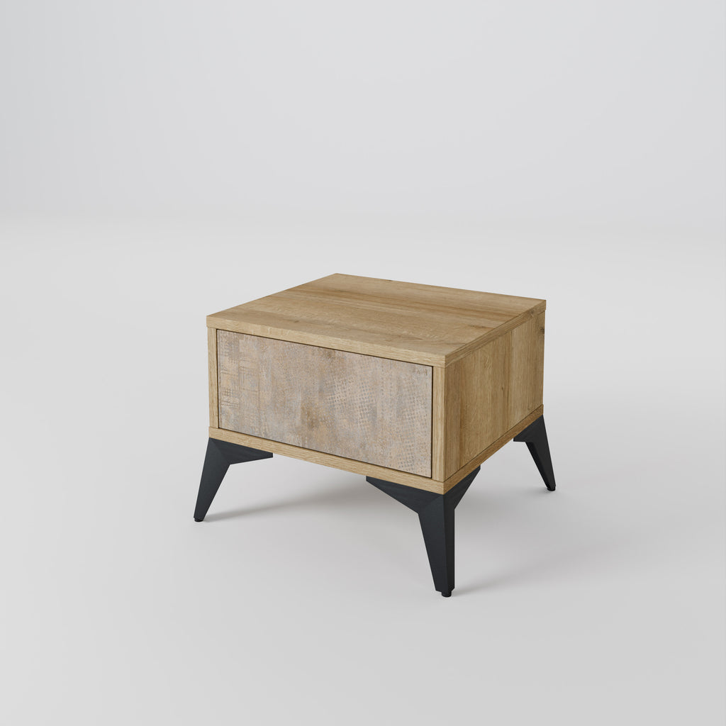 SCREEN ERROR Nightstand in Oak Effect