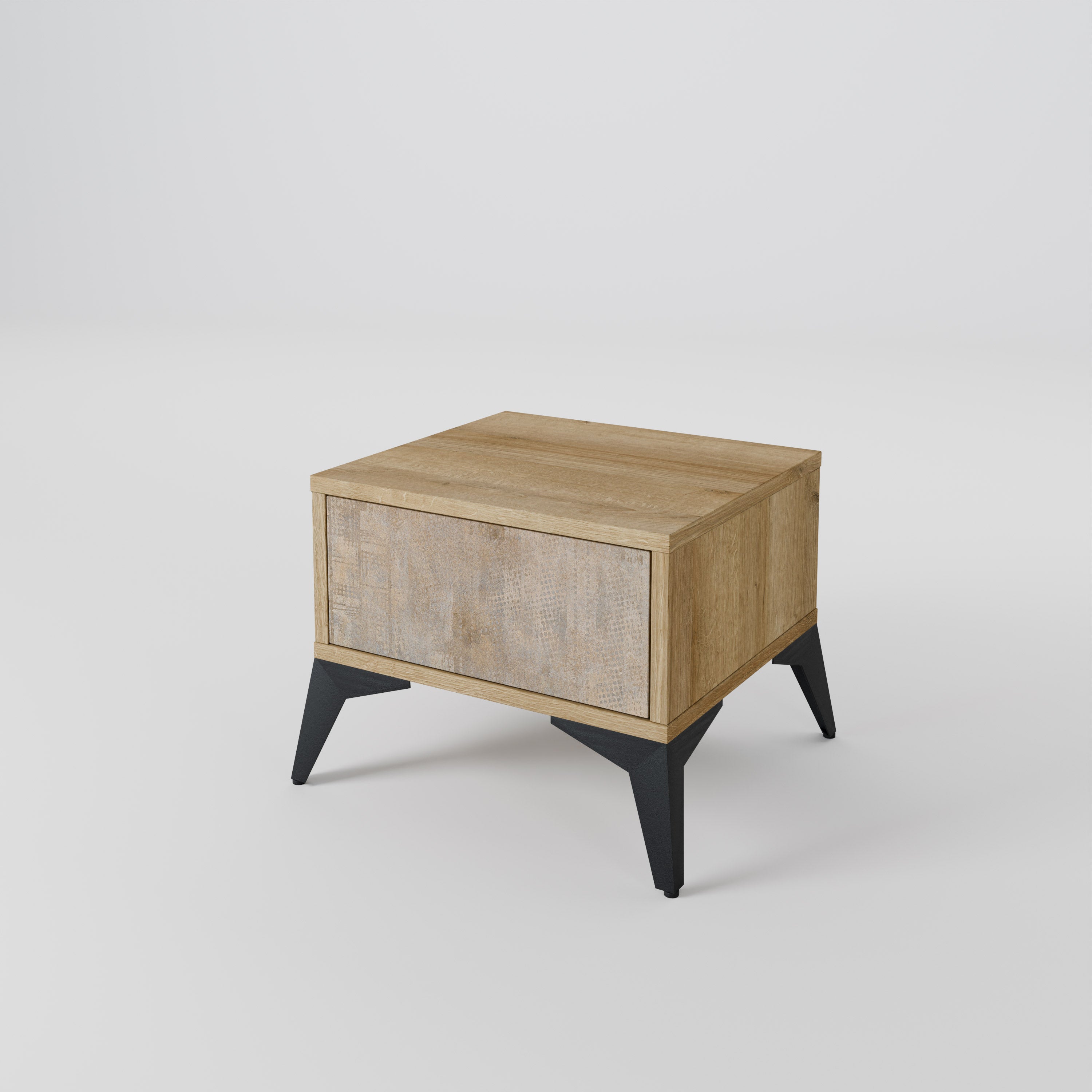 SCREEN ERROR Nightstand in Oak Effect