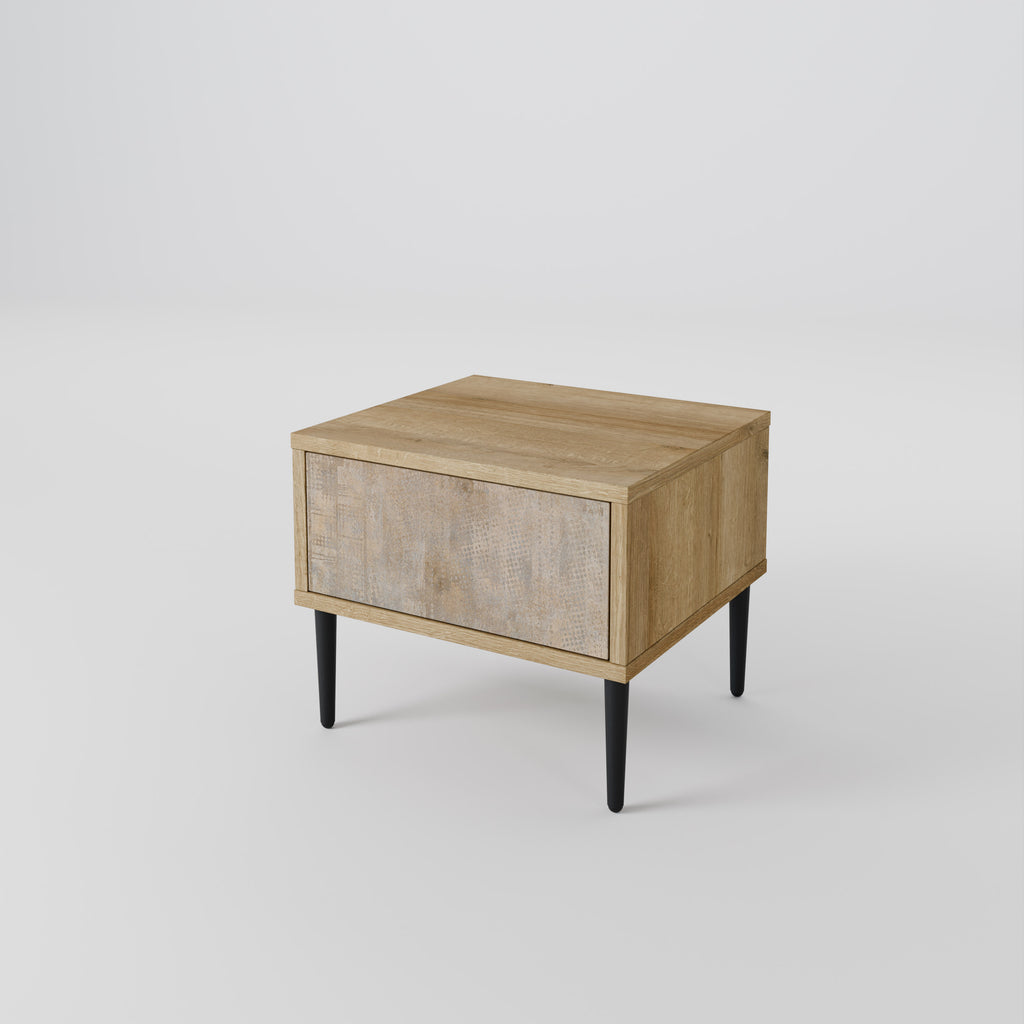 SCREEN ERROR Nightstand in Oak Effect