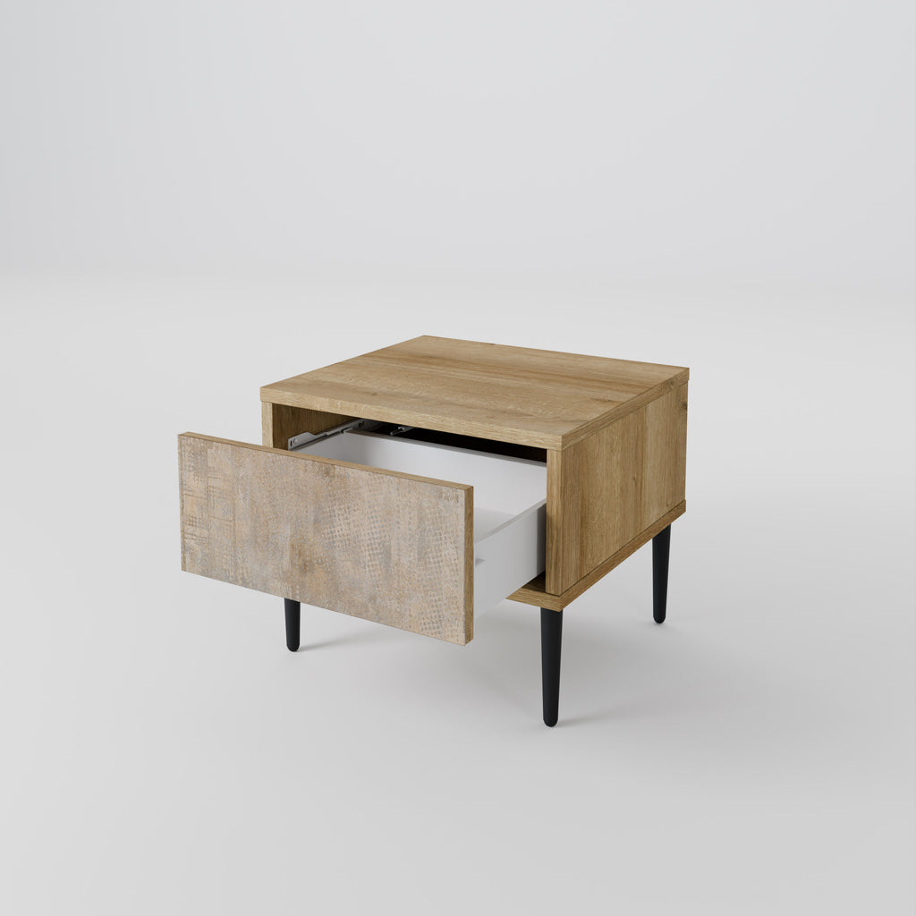 SCREEN ERROR Nightstand in Oak Effect