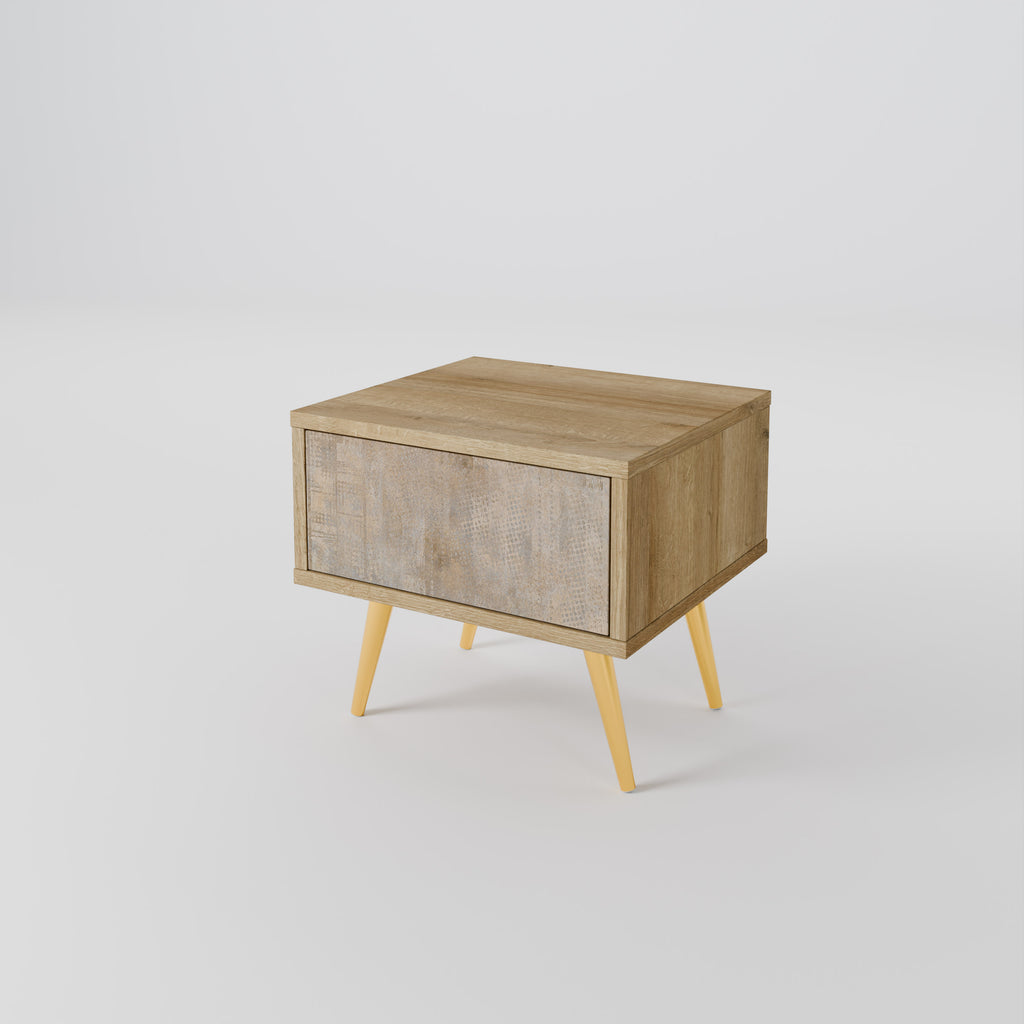 SCREEN ERROR Nightstand in Oak Effect