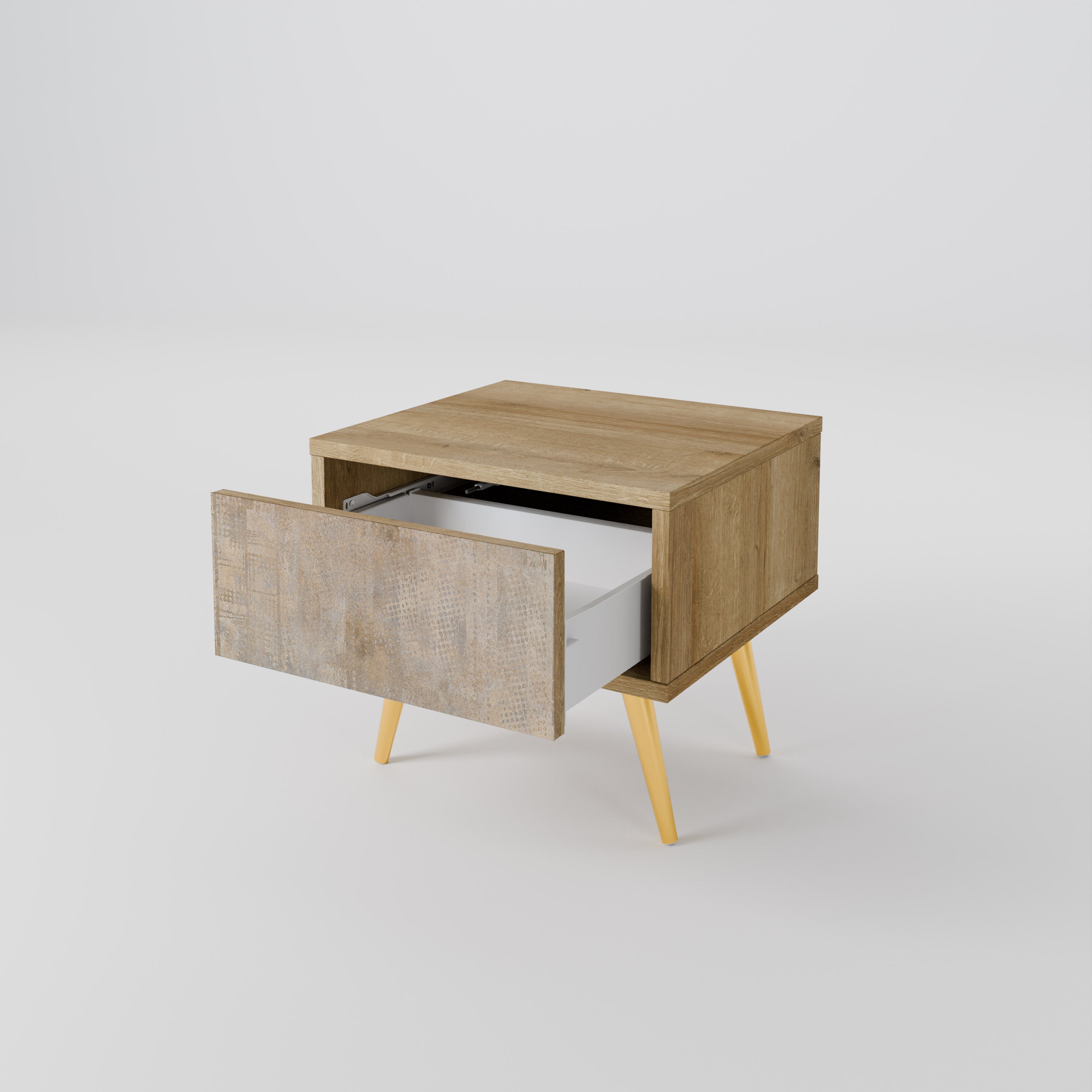 SCREEN ERROR Nightstand in Oak Effect