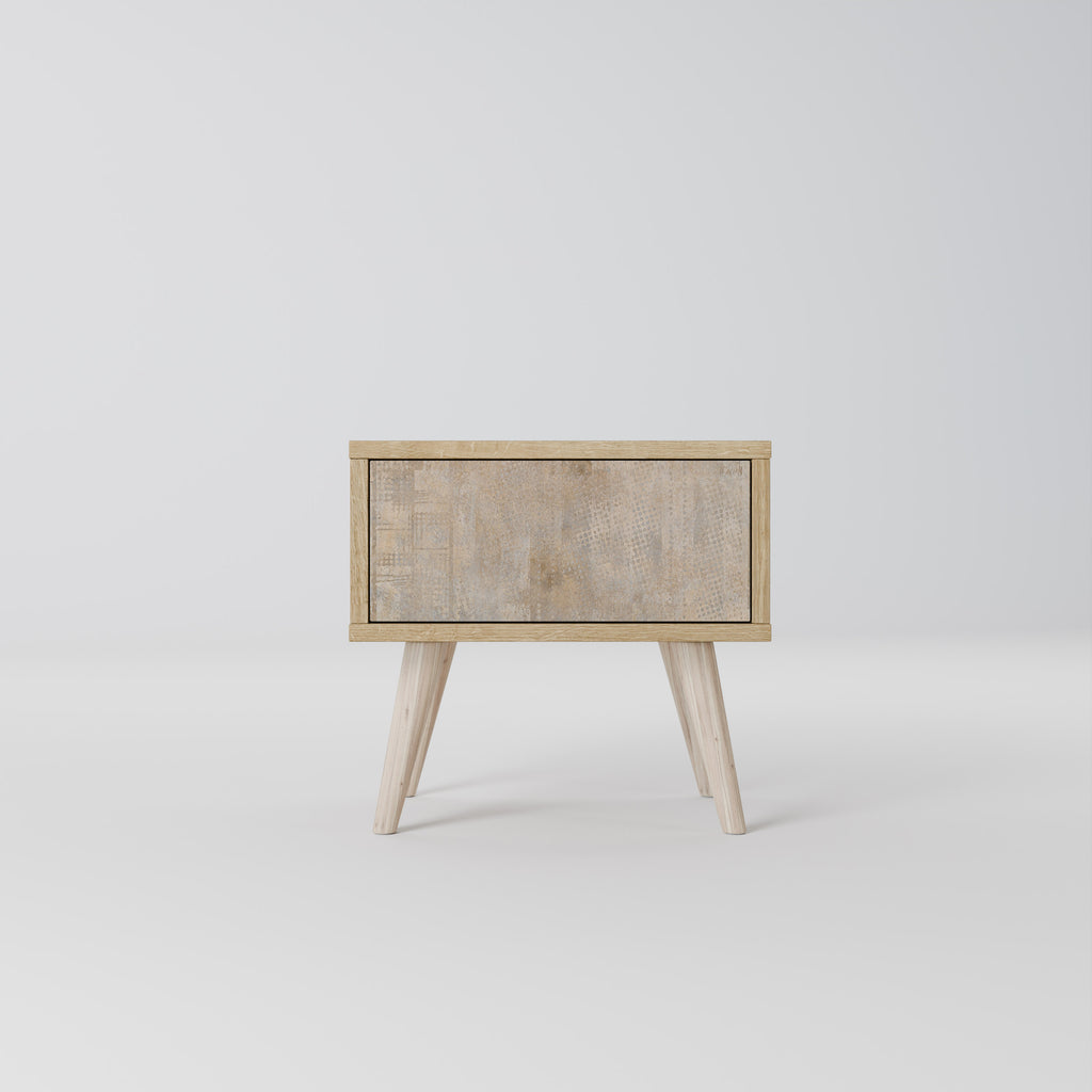 SCREEN ERROR Nightstand in Oak Effect