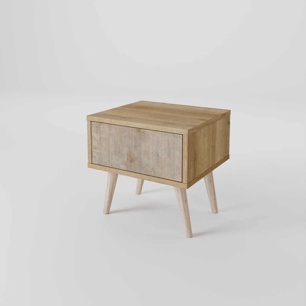 SCREEN ERROR Nightstand in Oak Effect