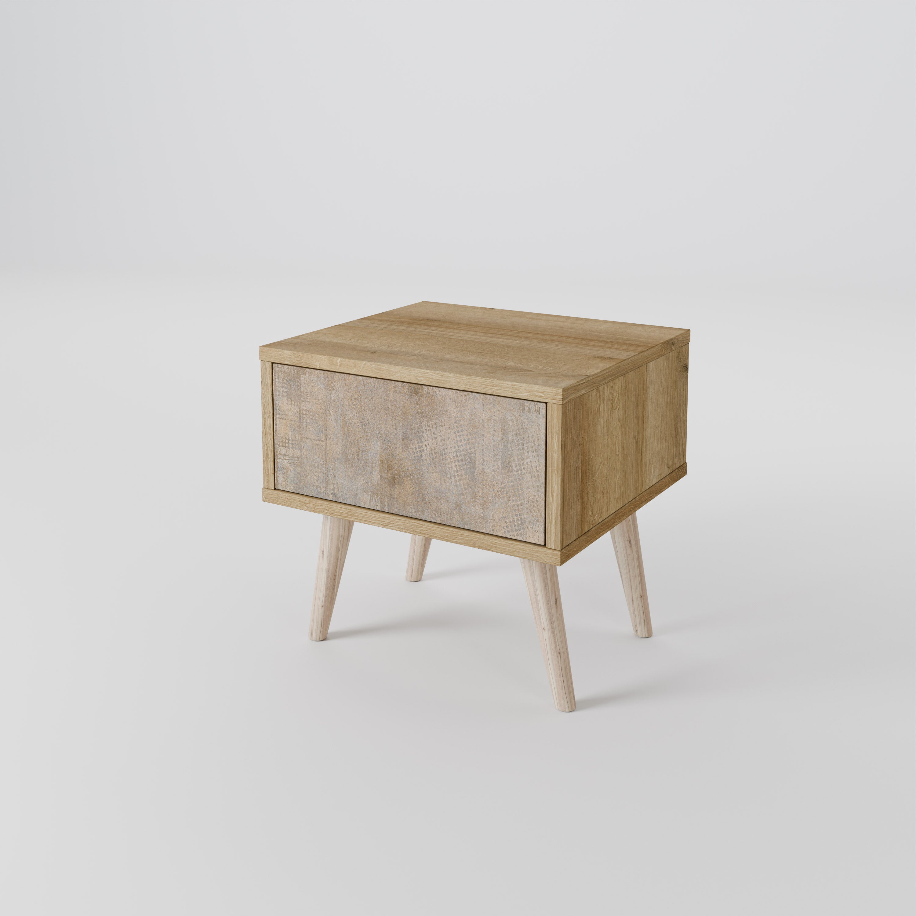 SCREEN ERROR Nightstand in Oak Effect