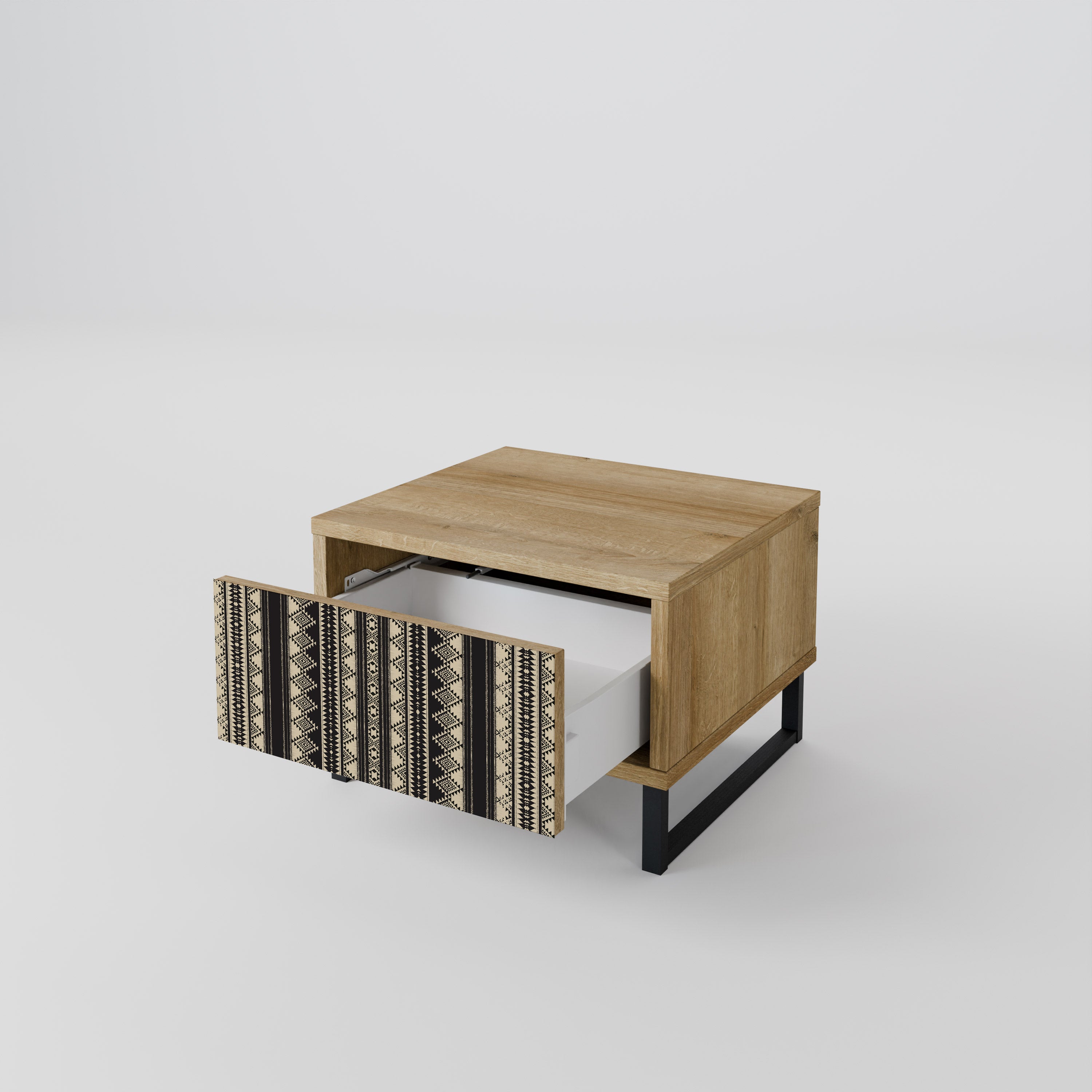AZTEC Nightstand in Oak Effect