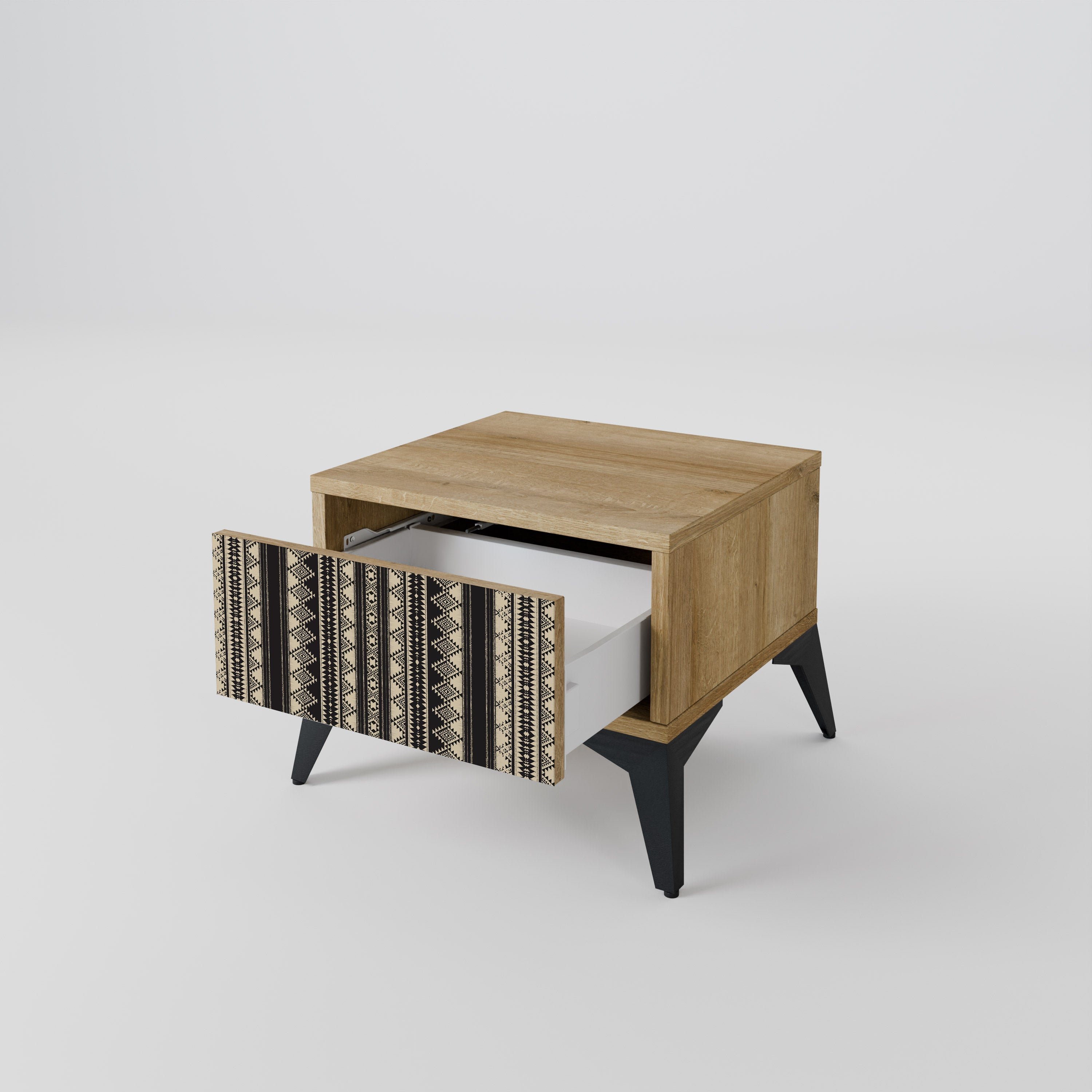 AZTEC Nightstand in Oak Effect
