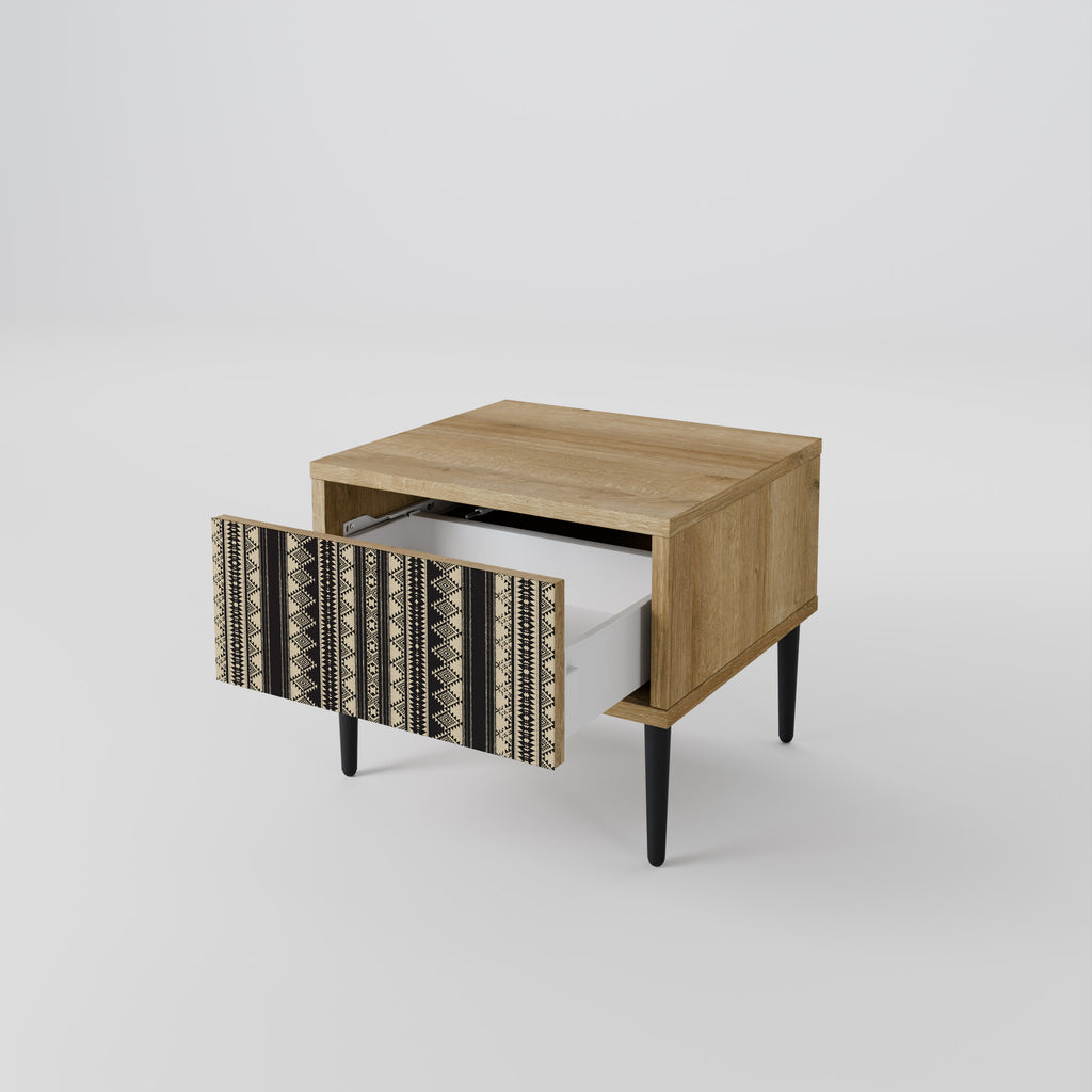 AZTEC Nightstand in Oak Effect