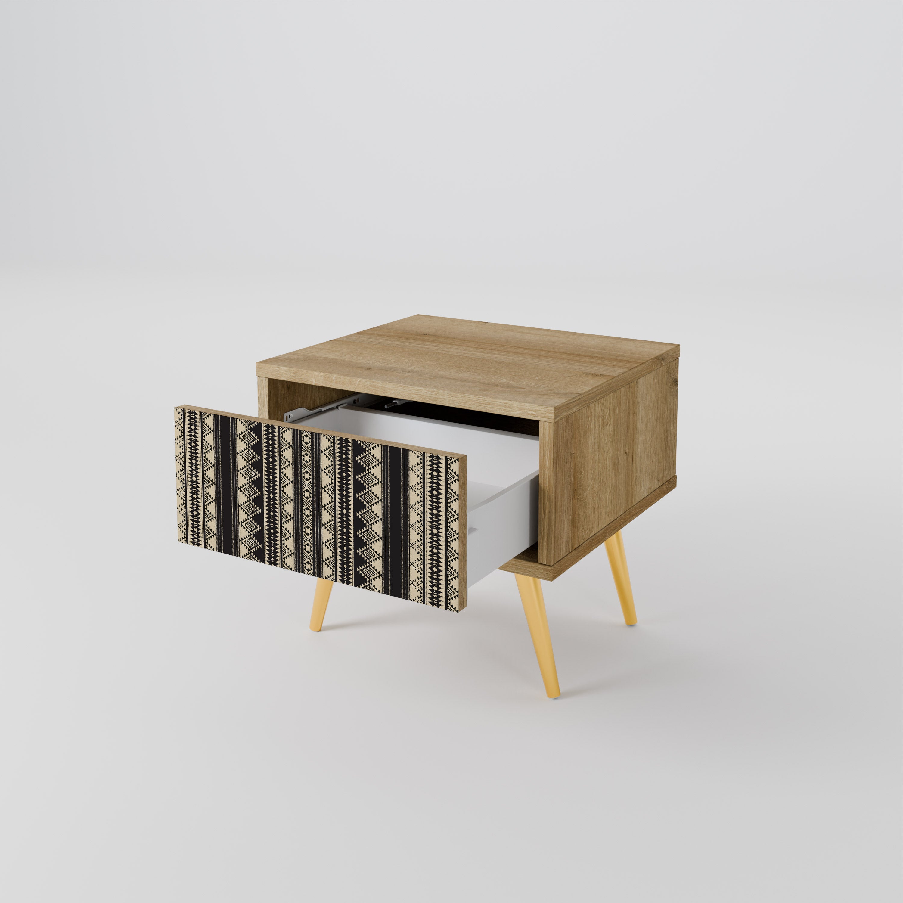AZTEC Nightstand in Oak Effect
