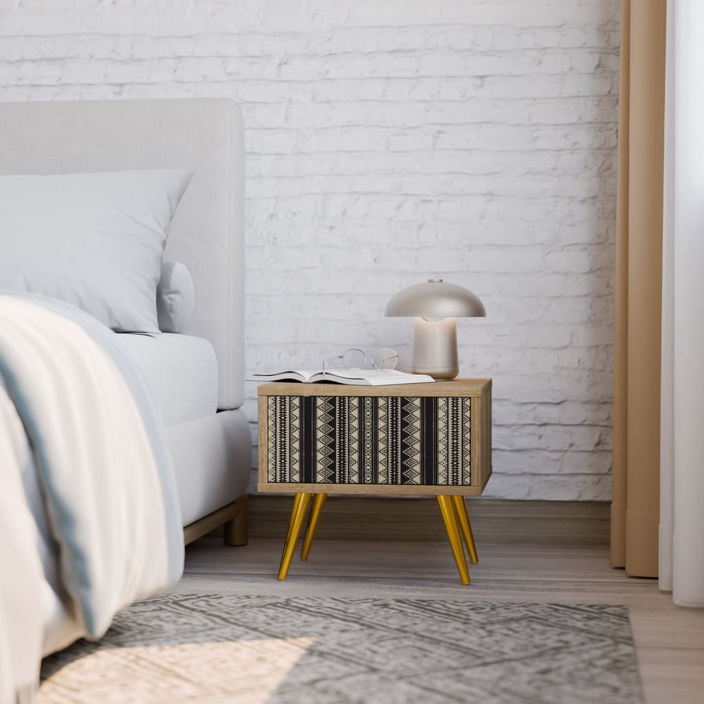 AZTEC Nightstand in Oak Effect