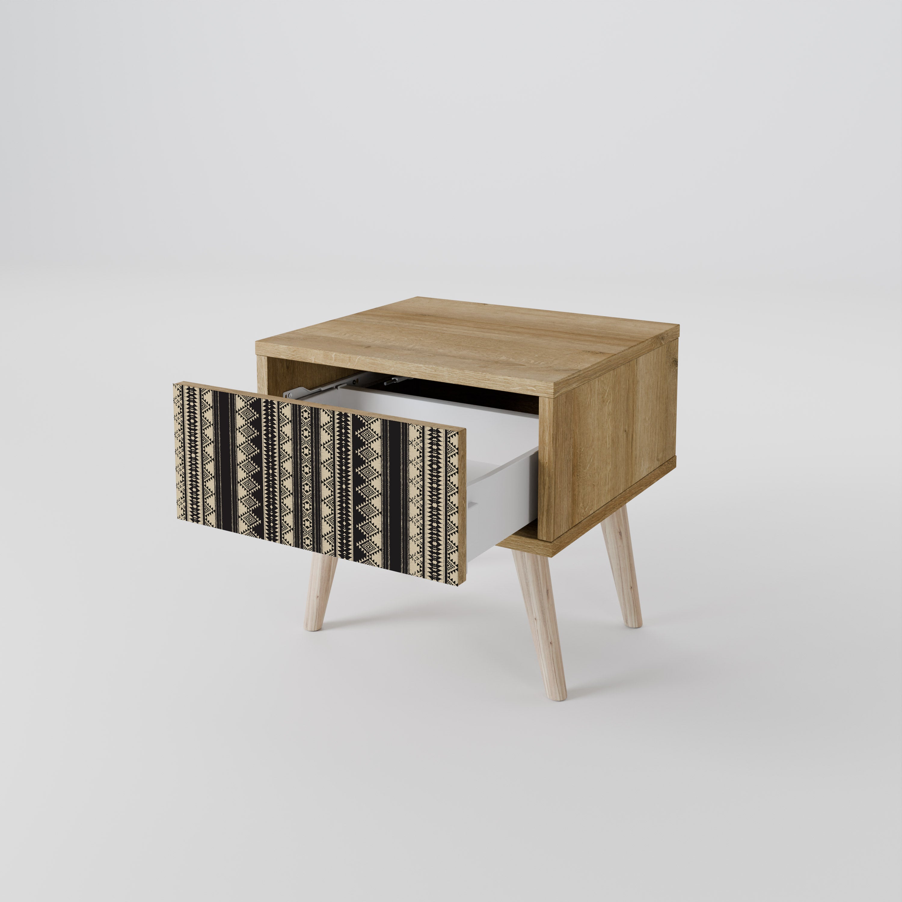 AZTEC Nightstand in Oak Effect