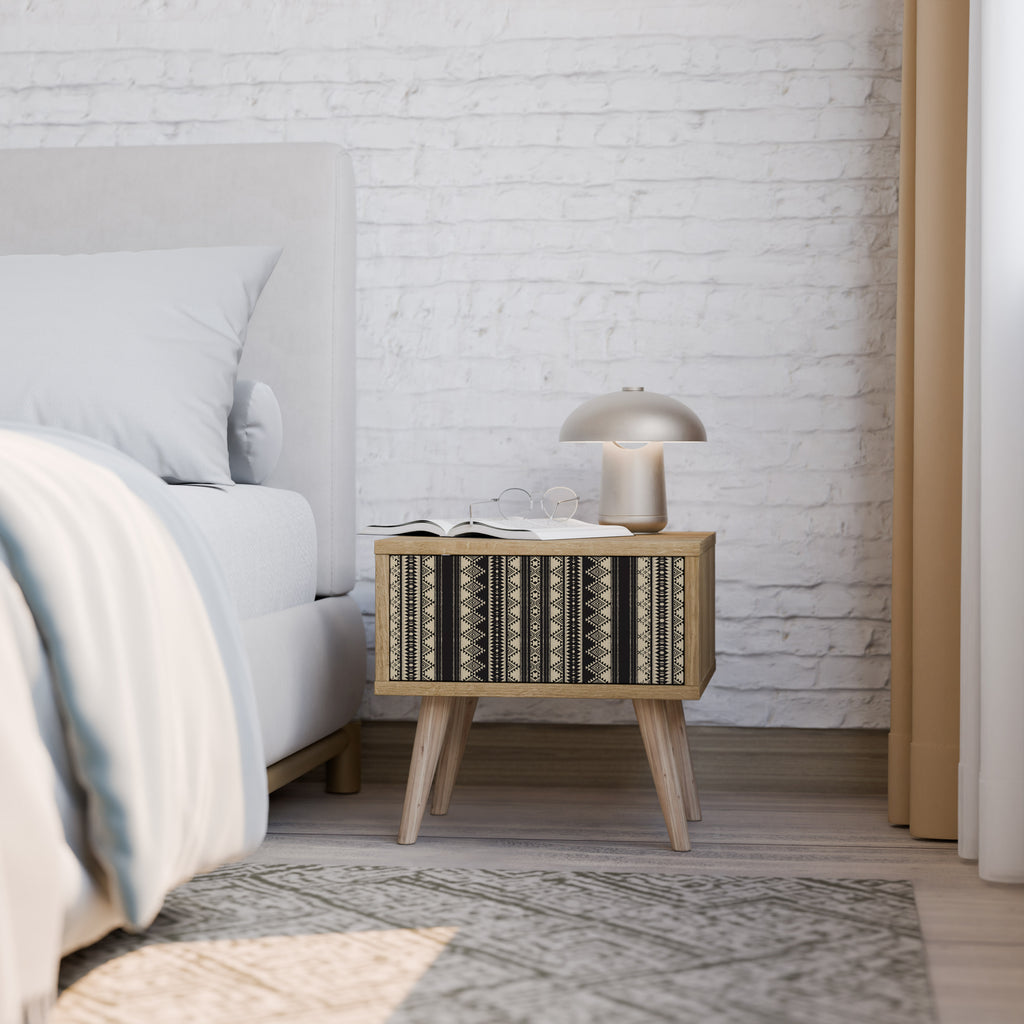 AZTEC Nightstand in Oak Effect