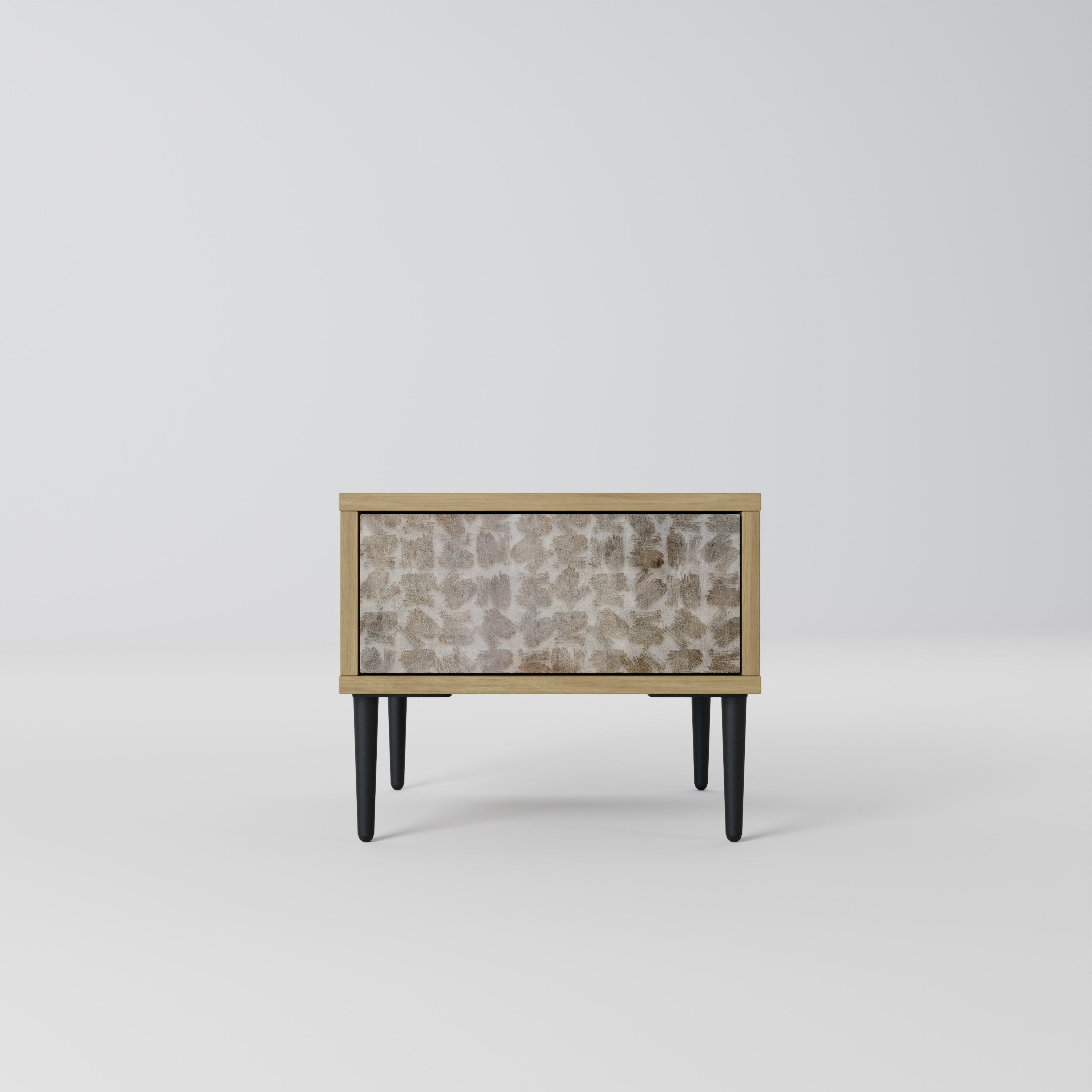 SLIGHTLY BLURRED Nightstand in Oak Effect