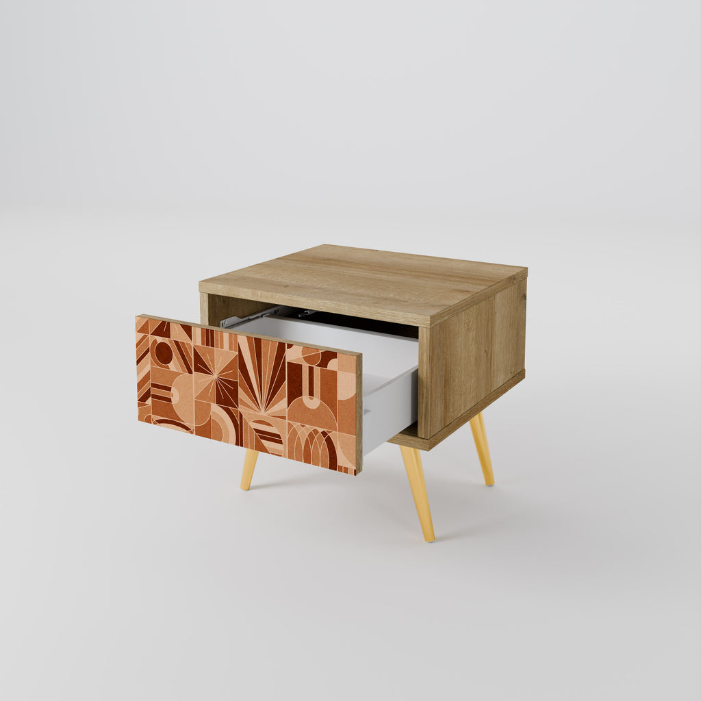 PRISM MOSAIC Nightstand in Oak Effect