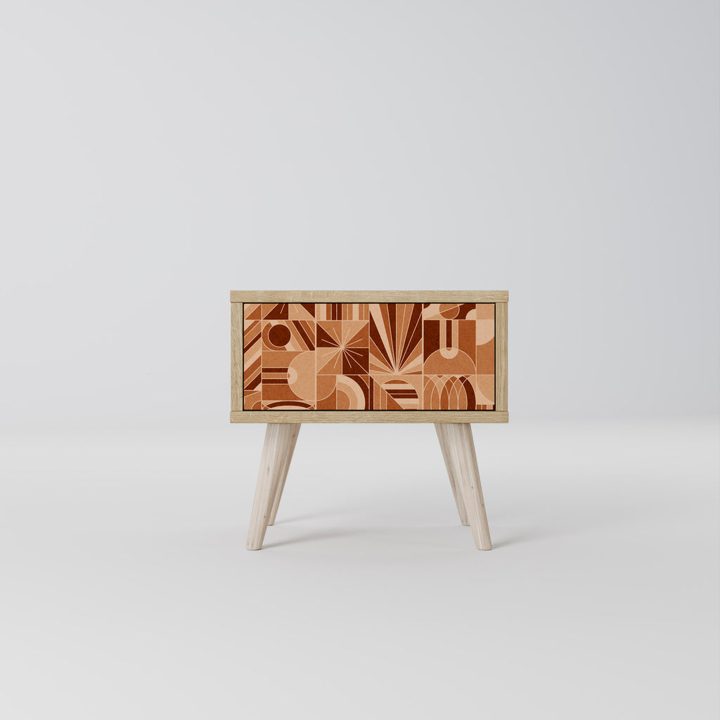 PRISM MOSAIC Nightstand in Oak Effect