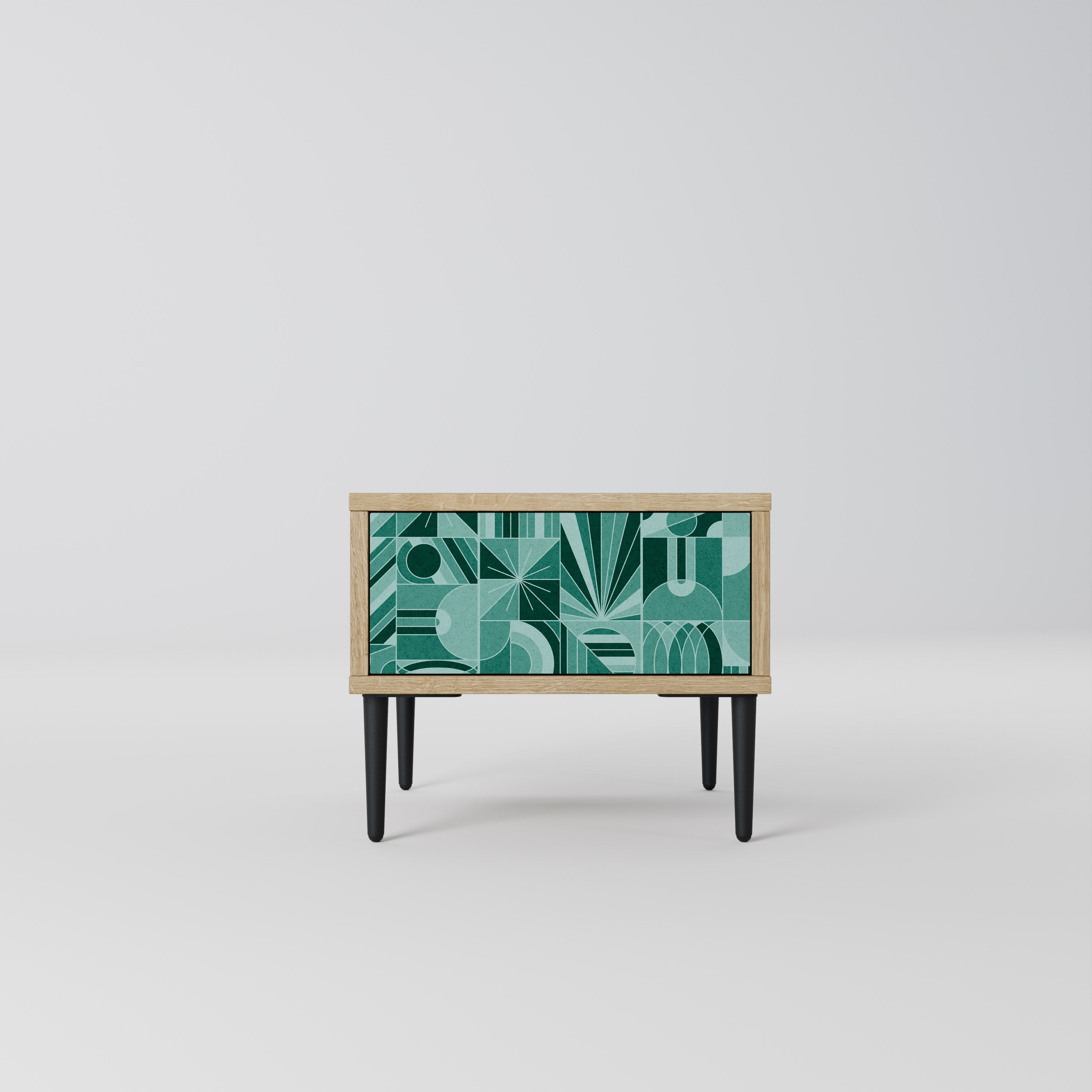 HARMONIC GRID Nightstand in Oak Effect