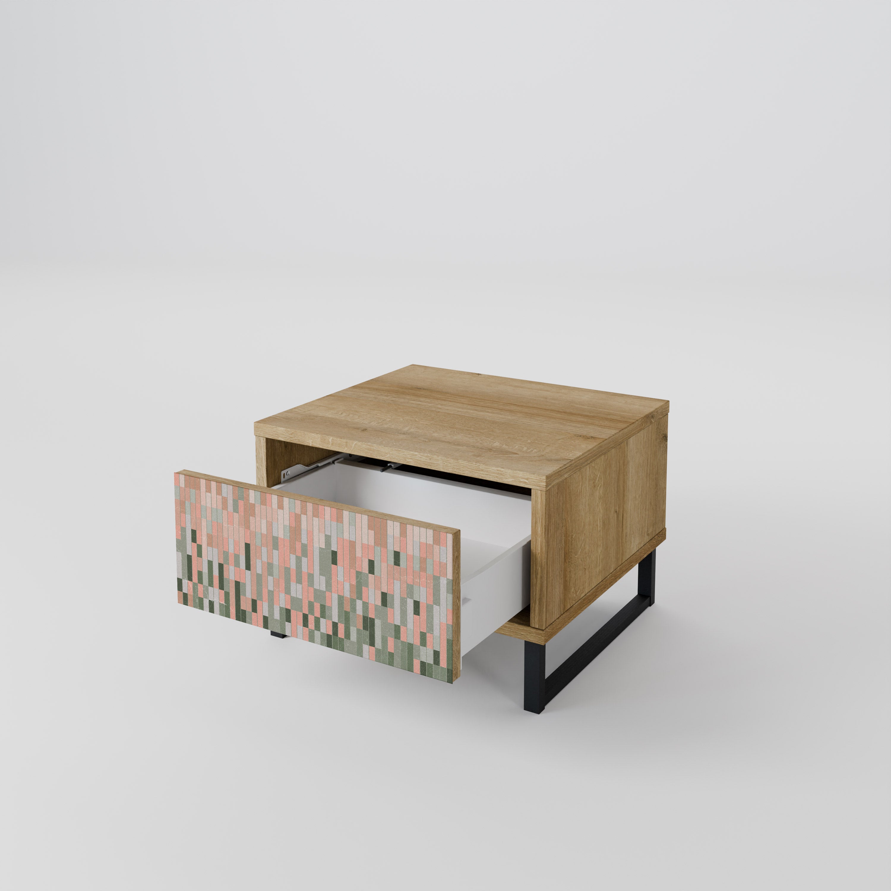 BUILDING THE FUTURE Nightstand in Oak Effect