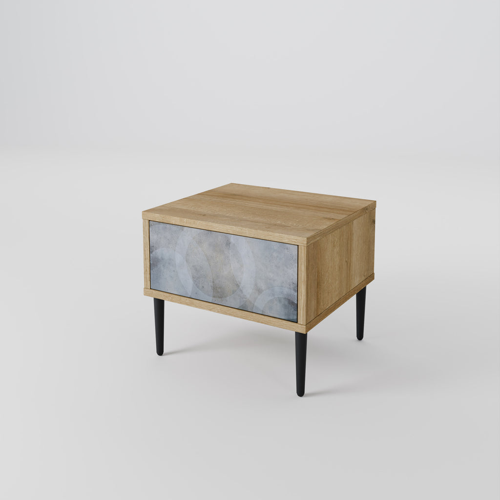 MUTED ARC Nightstand in Oak Effect