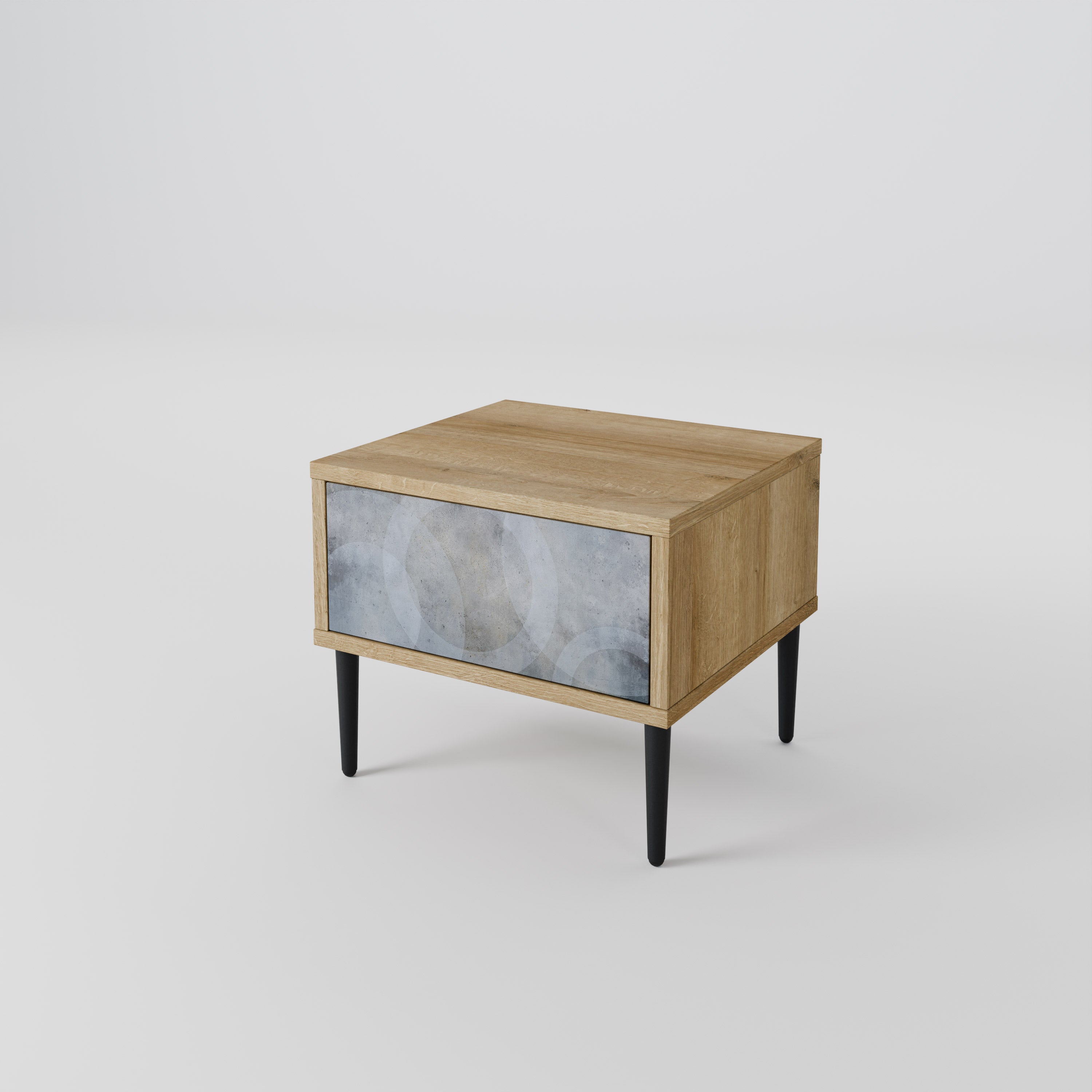 MUTED ARC Nightstand in Oak Effect