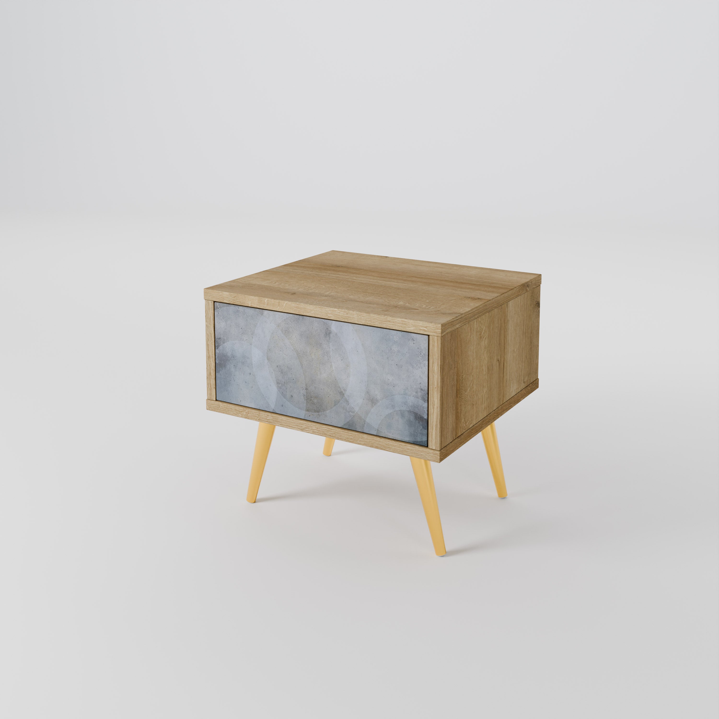 MUTED ARC Nightstand in Oak Effect