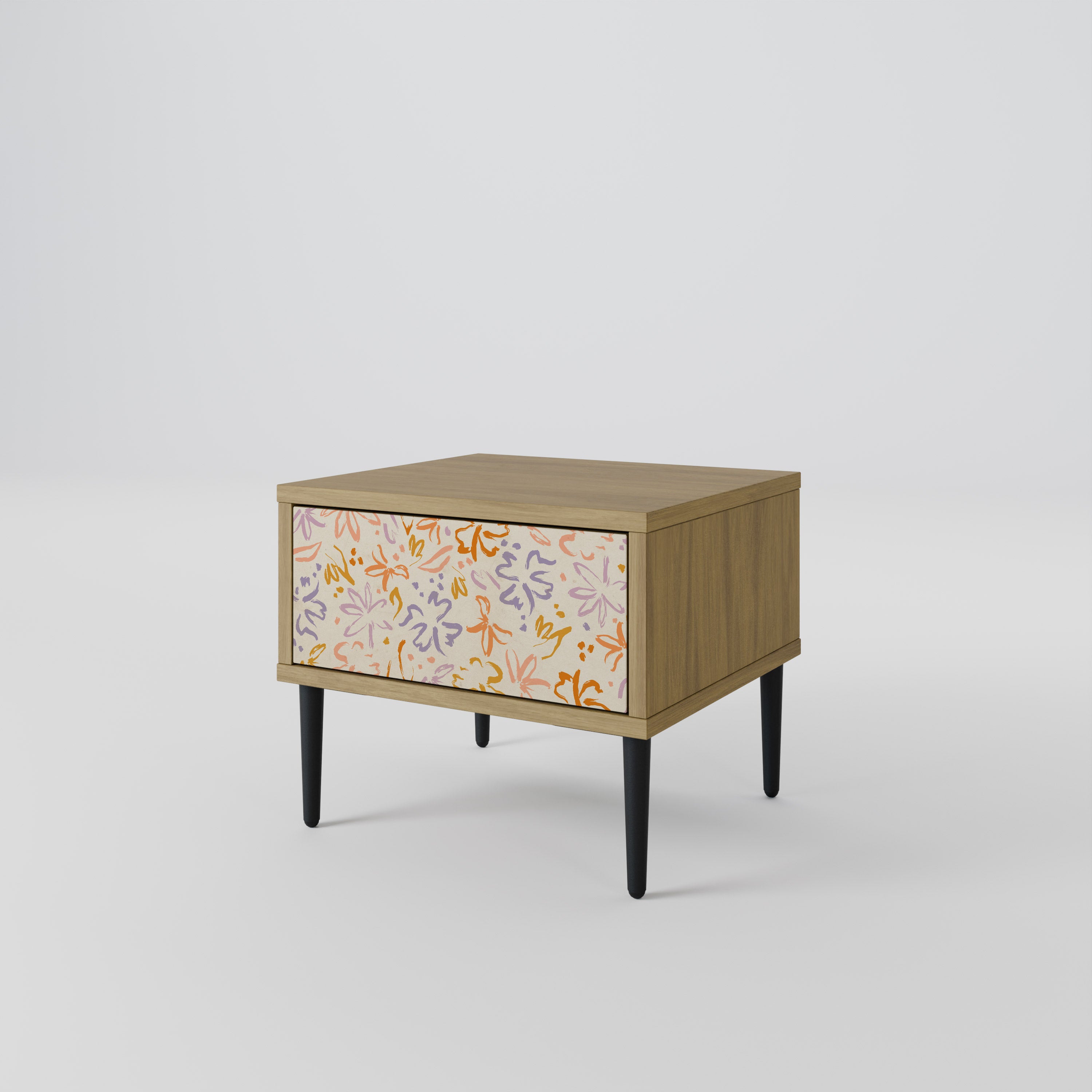 SPRING WHIMSY Nightstand in Oak Effect