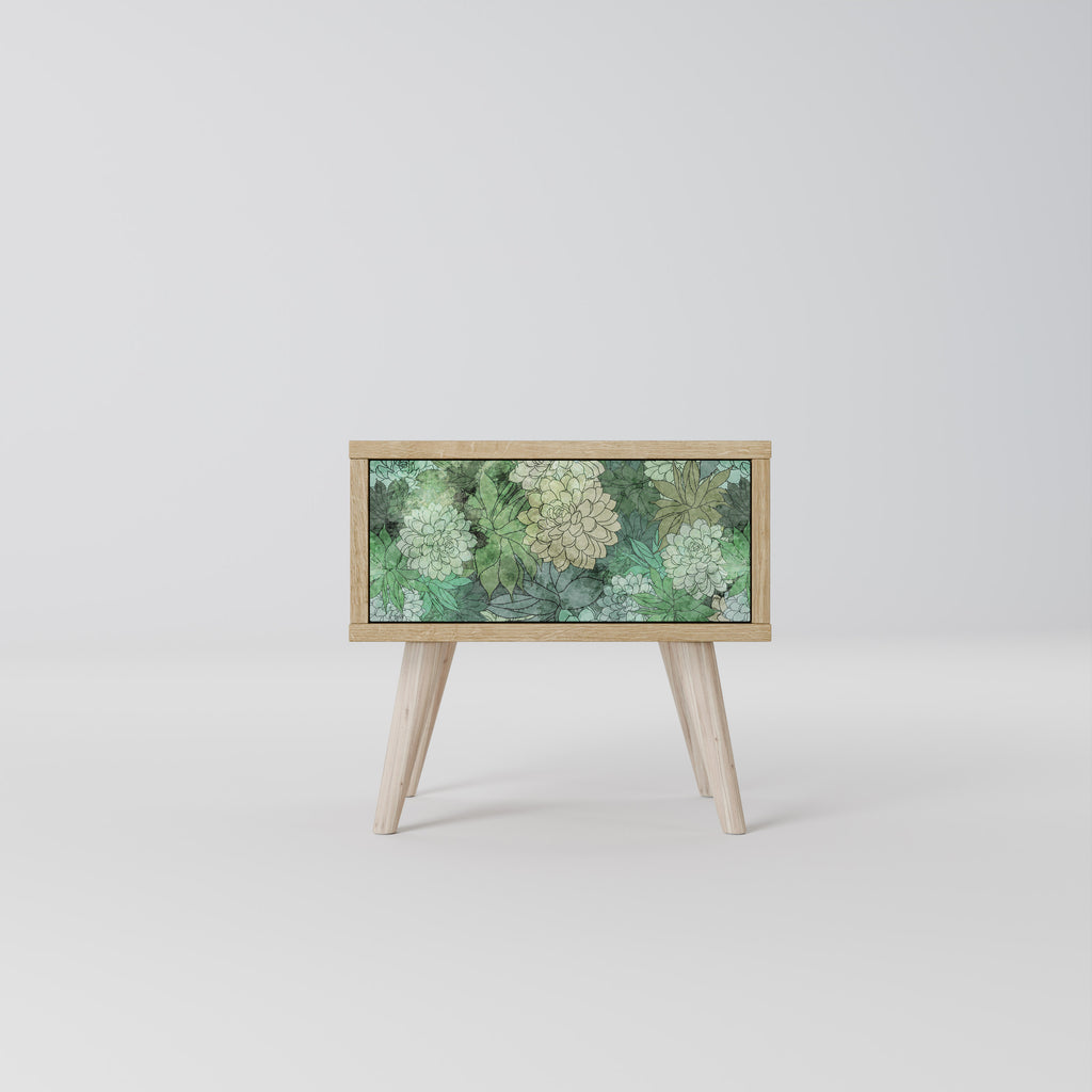 SUCCULENT CLUSTER Nightstand in Oak Effect