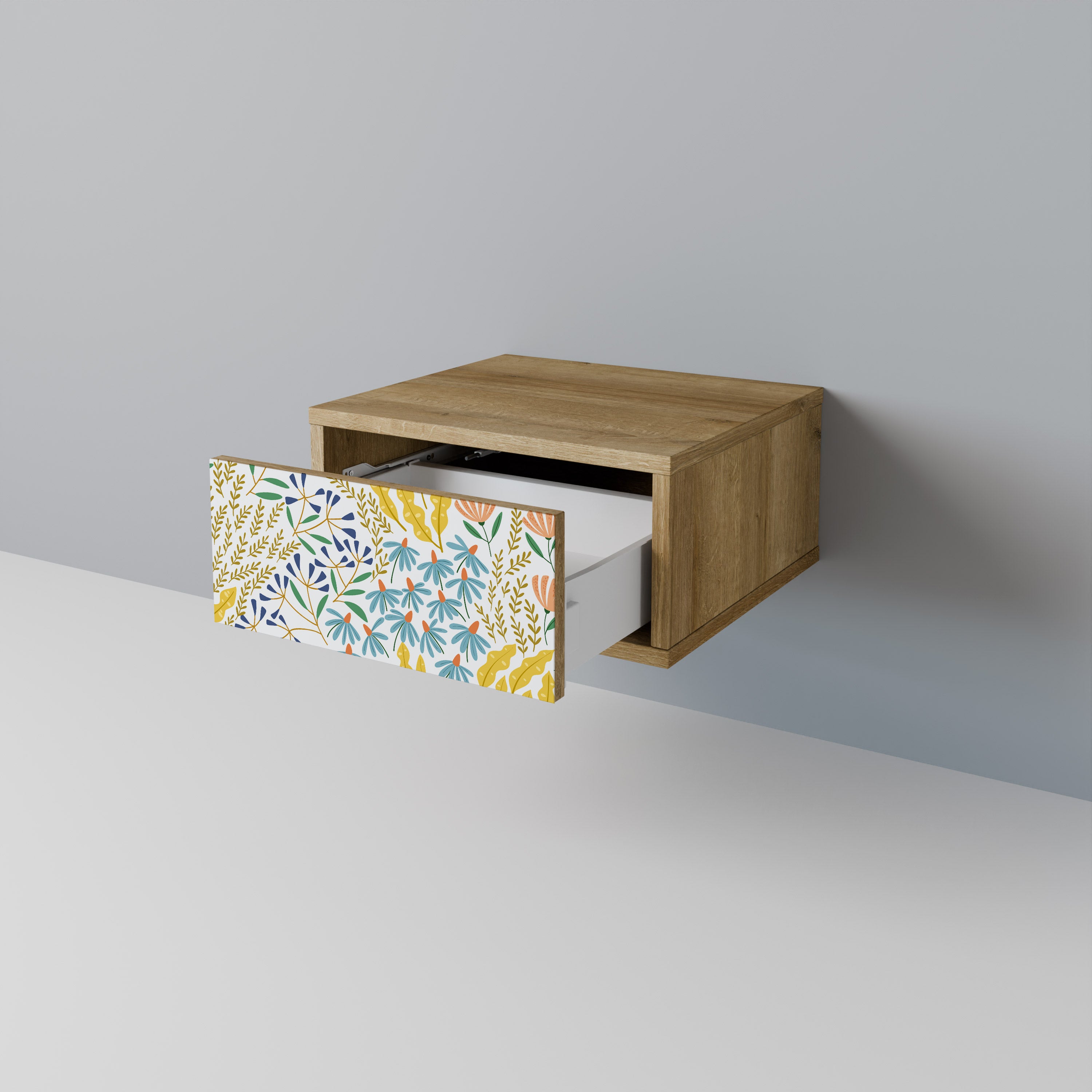 HELLO SPRING Nightstand in Oak Effect
