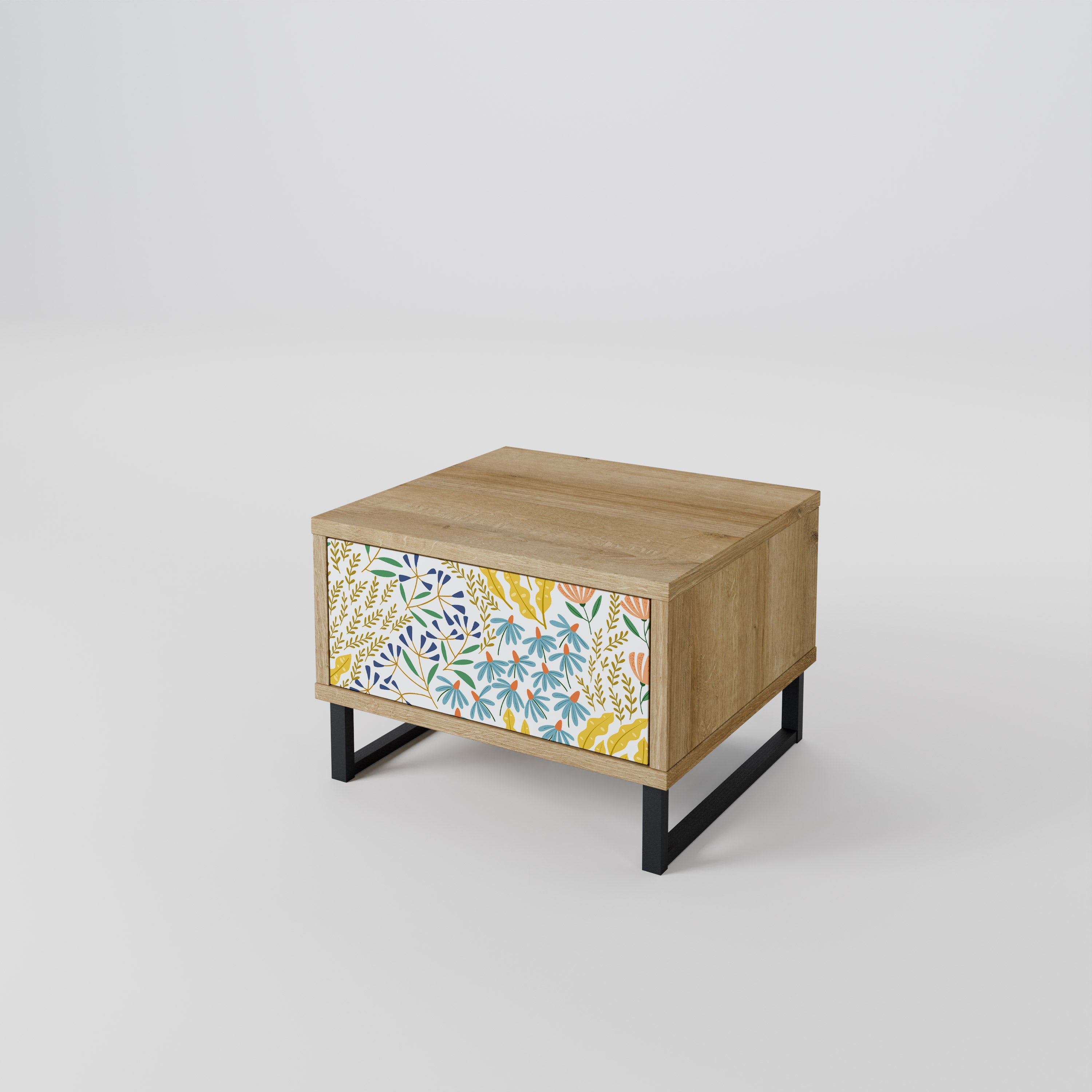 HELLO SPRING Nightstand in Oak Effect