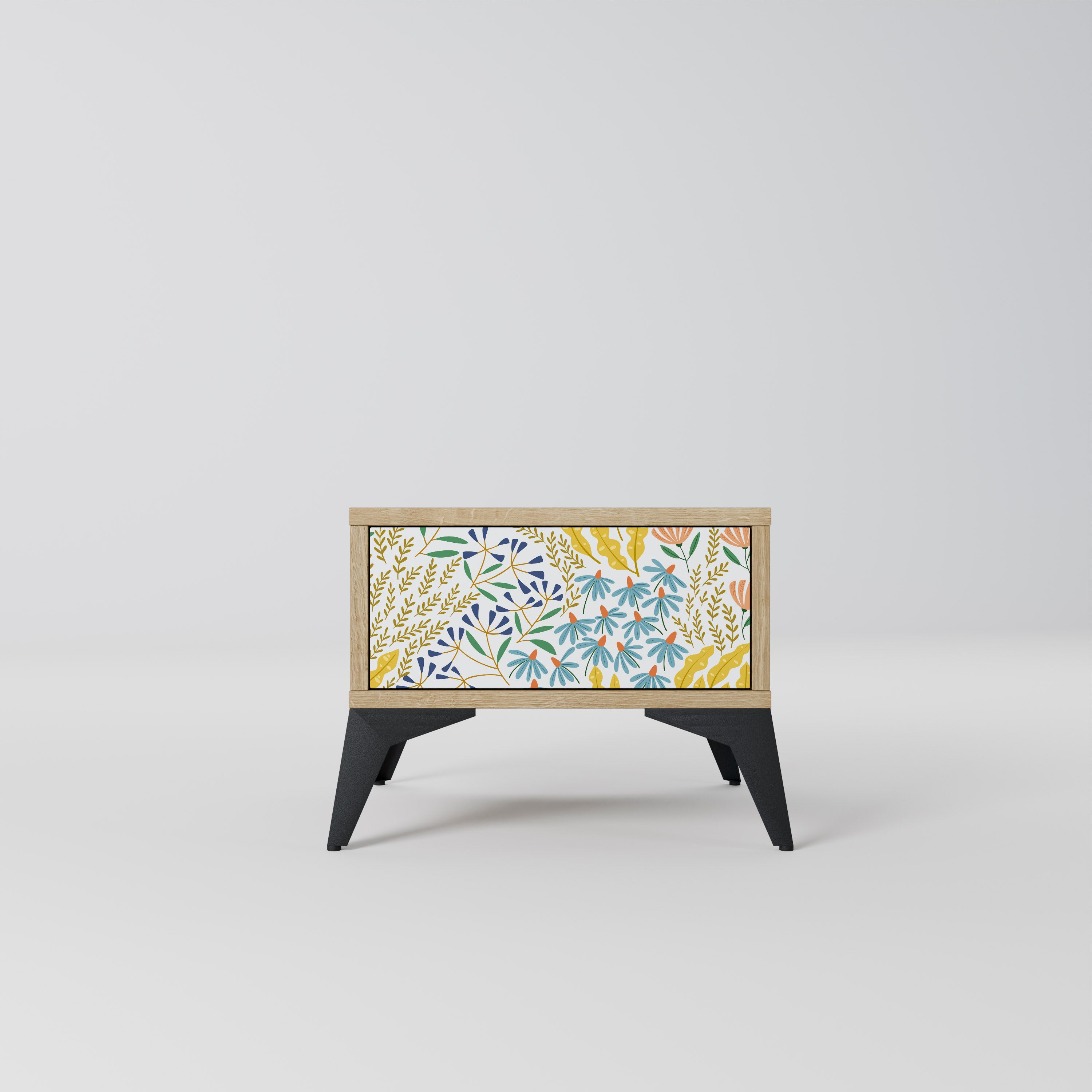HELLO SPRING Nightstand in Oak Effect
