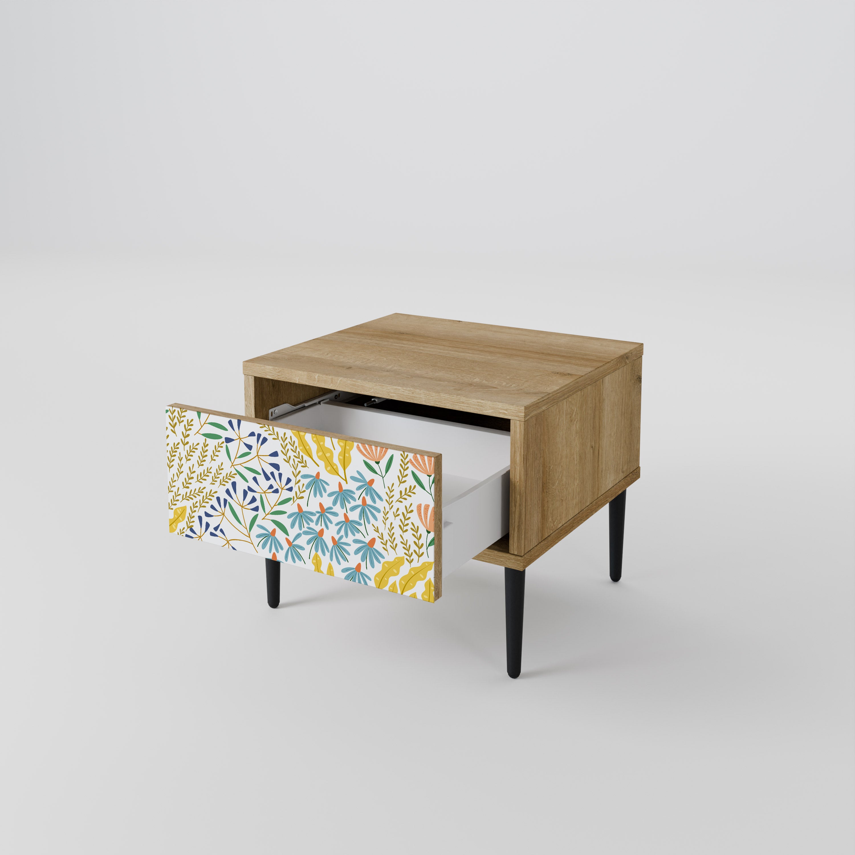 HELLO SPRING Nightstand in Oak Effect