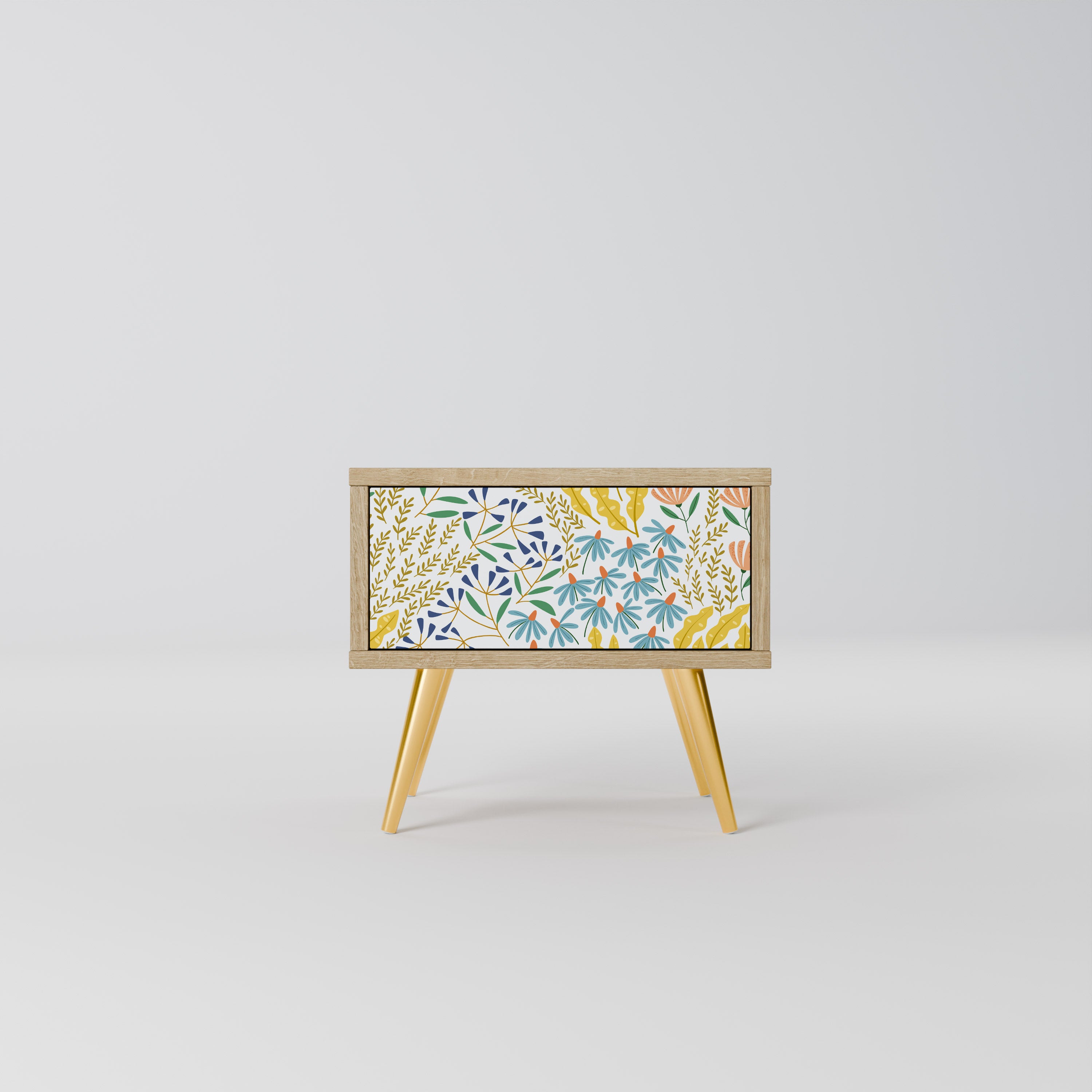 HELLO SPRING Nightstand in Oak Effect