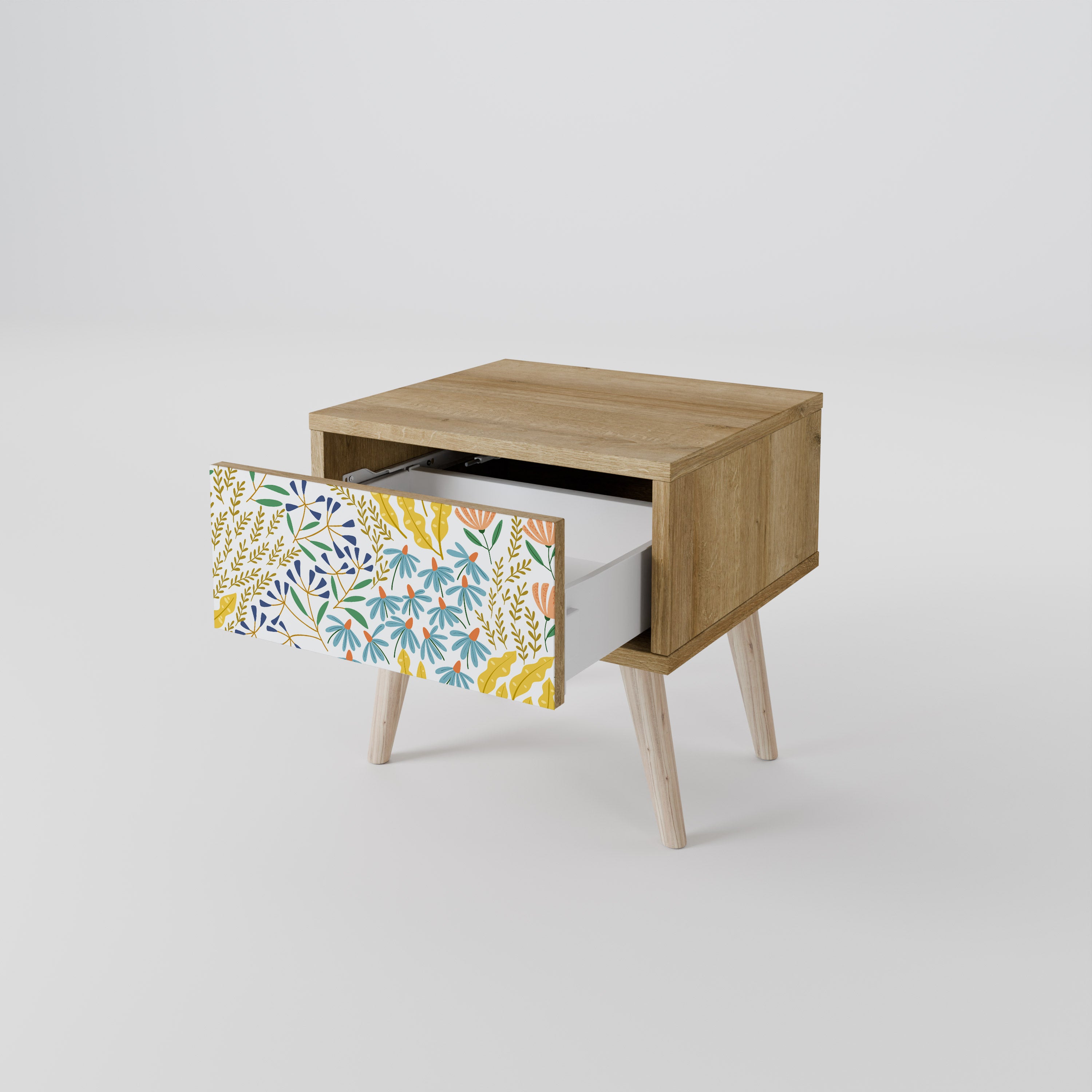 HELLO SPRING Nightstand in Oak Effect