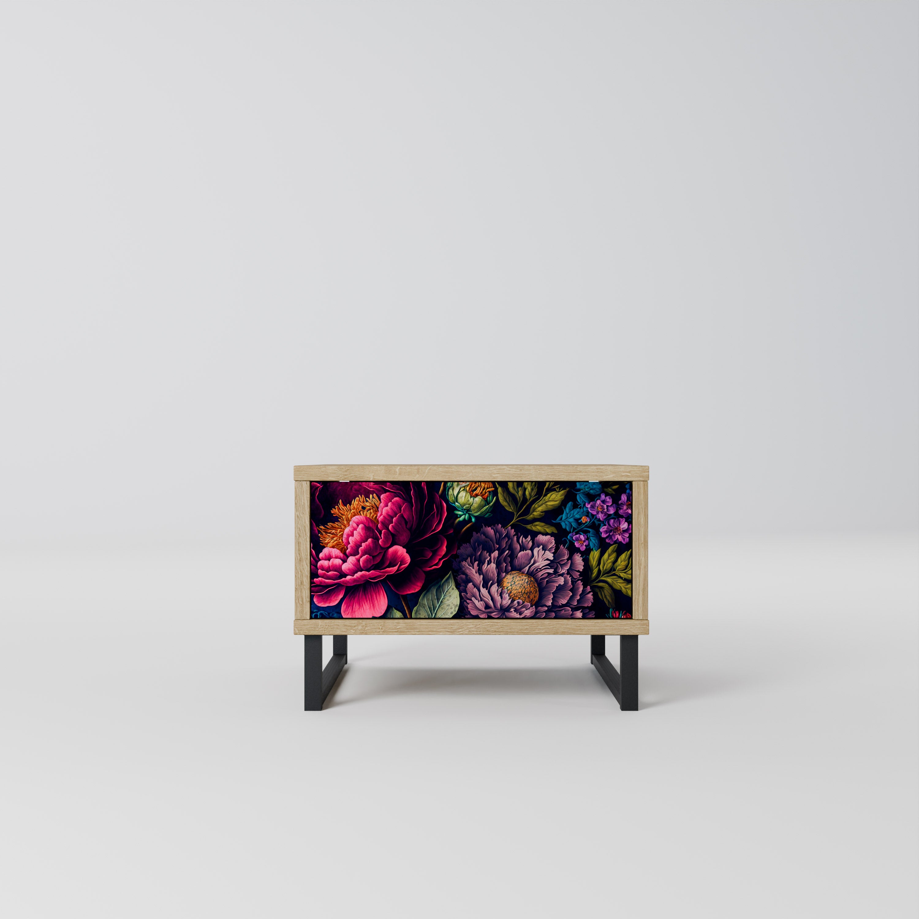 BLOOMING ELEGANCE Nightstand in Oak Effect