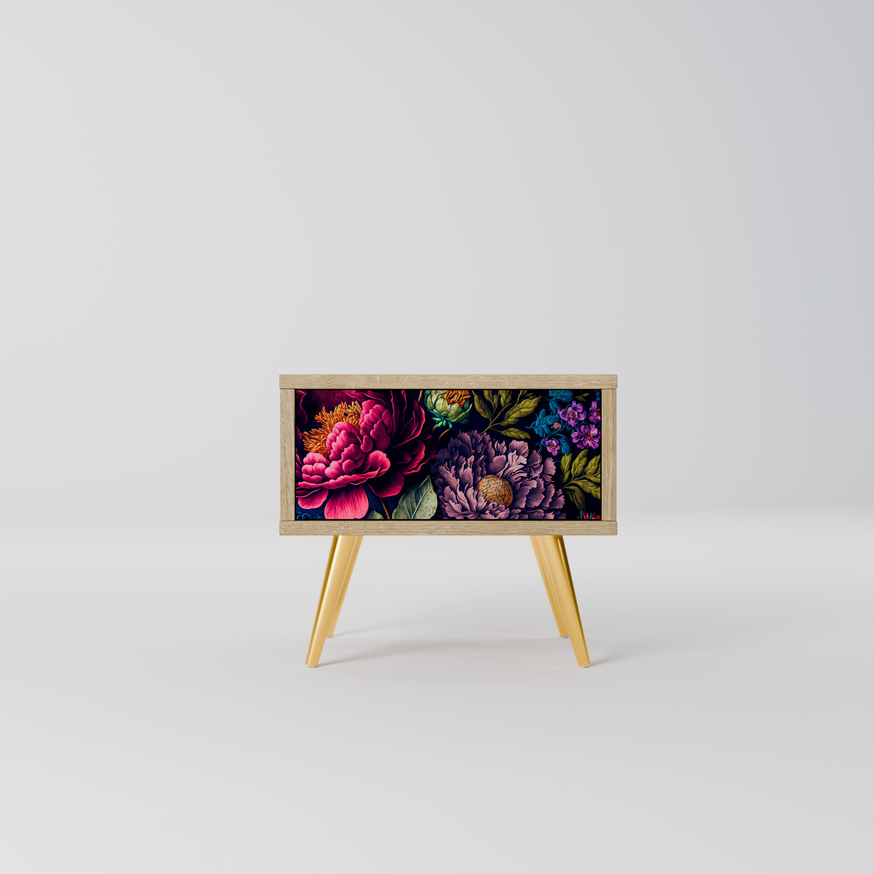 BLOOMING ELEGANCE Nightstand in Oak Effect