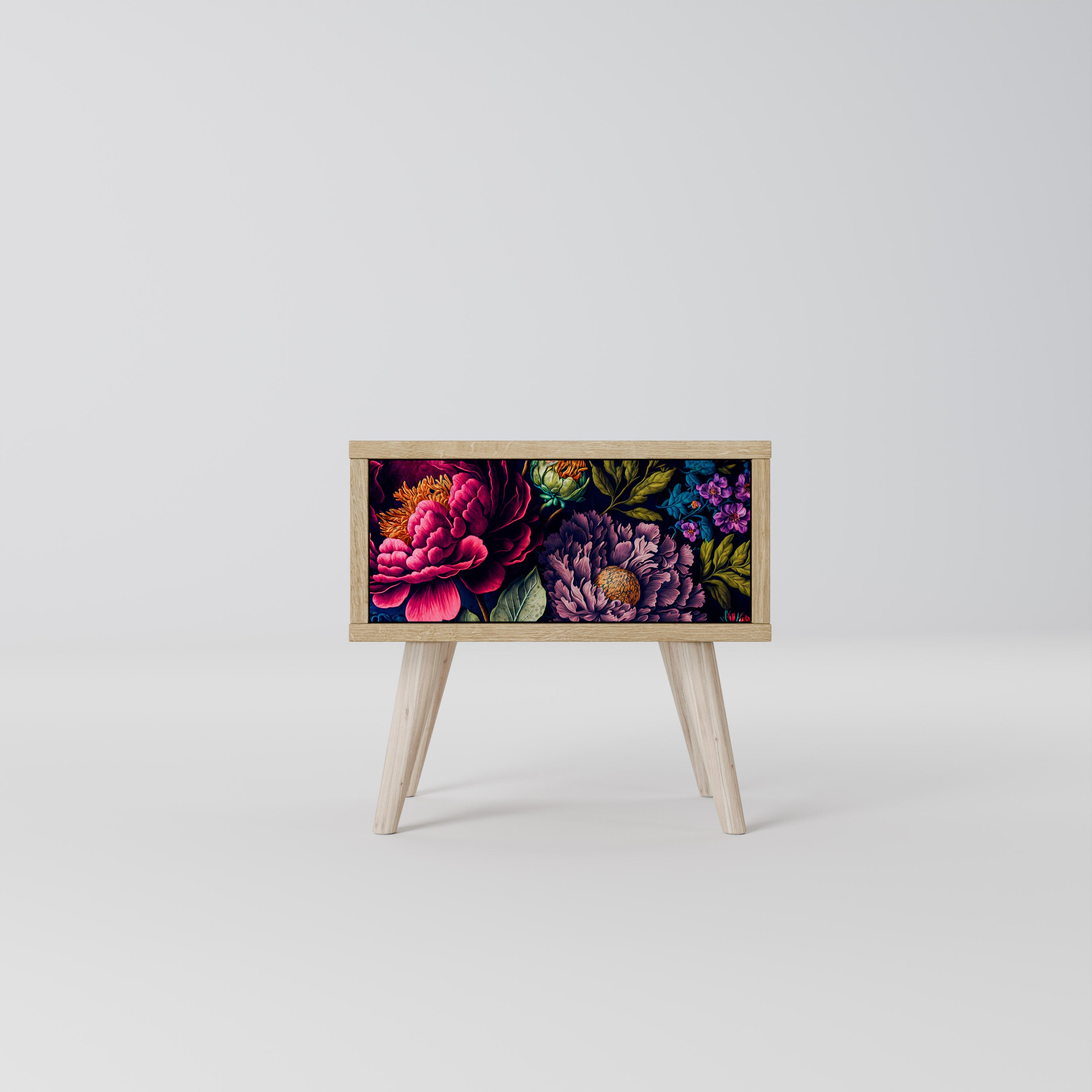 BLOOMING ELEGANCE Nightstand in Oak Effect