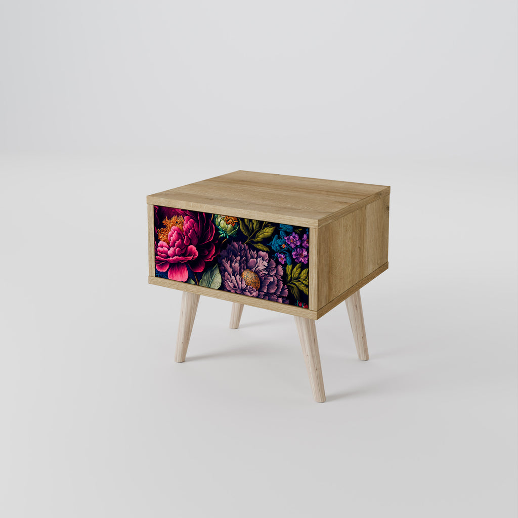 BLOOMING ELEGANCE Nightstand in Oak Effect