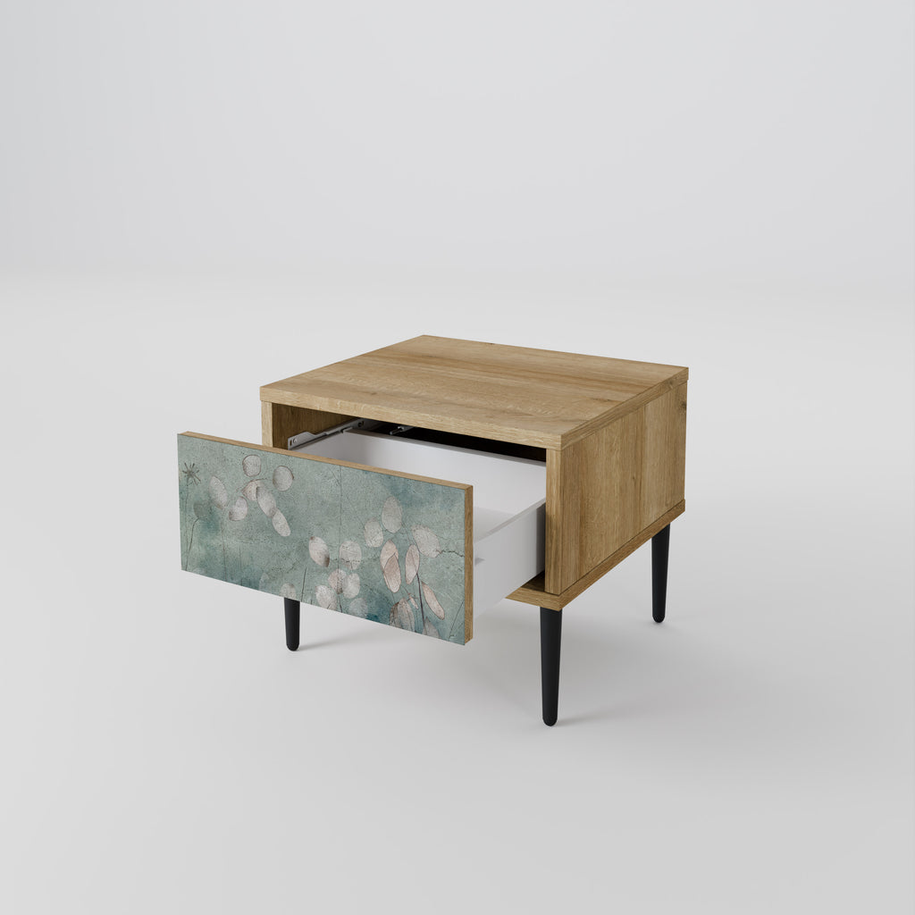 NIGHT LADY Nightstand in Oak Effect