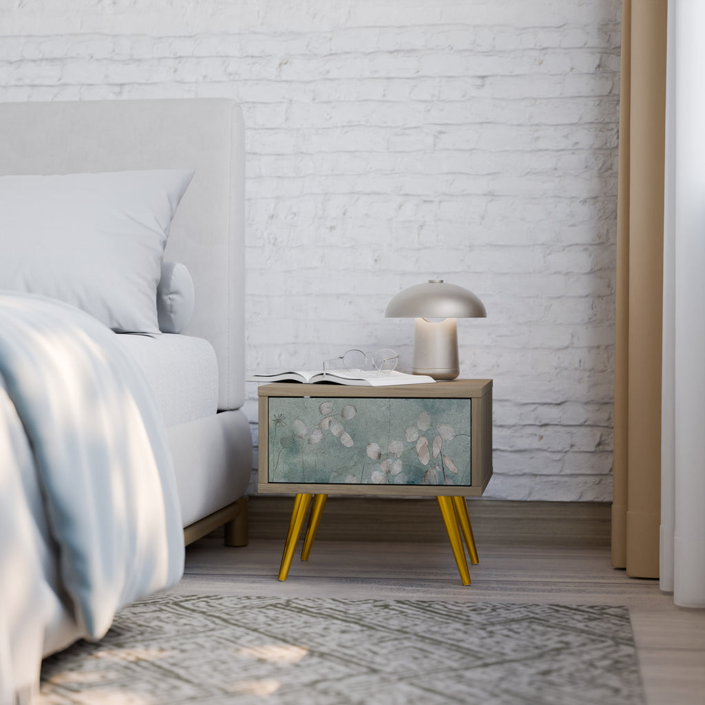 NIGHT LADY Nightstand in Oak Effect