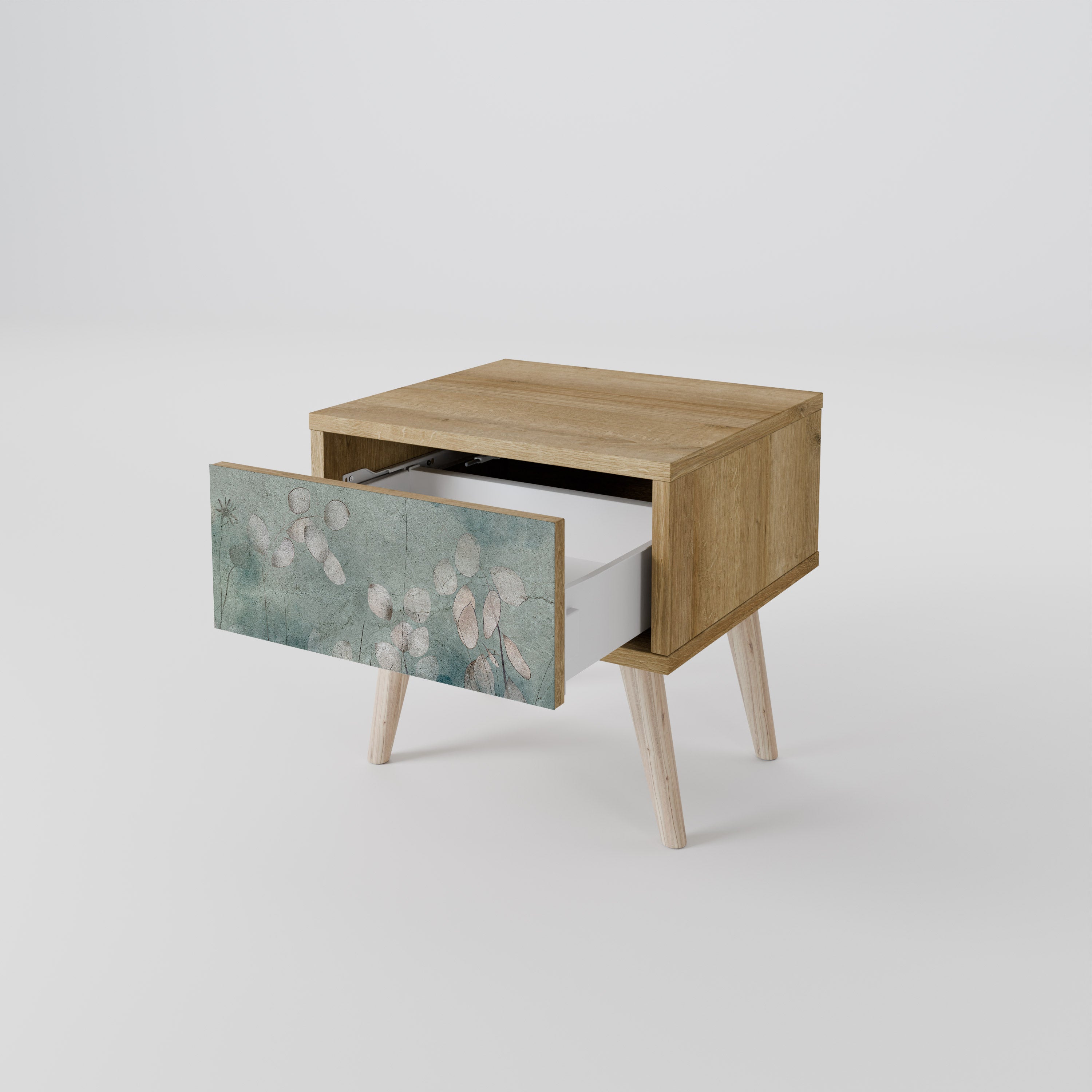 NIGHT LADY Nightstand in Oak Effect
