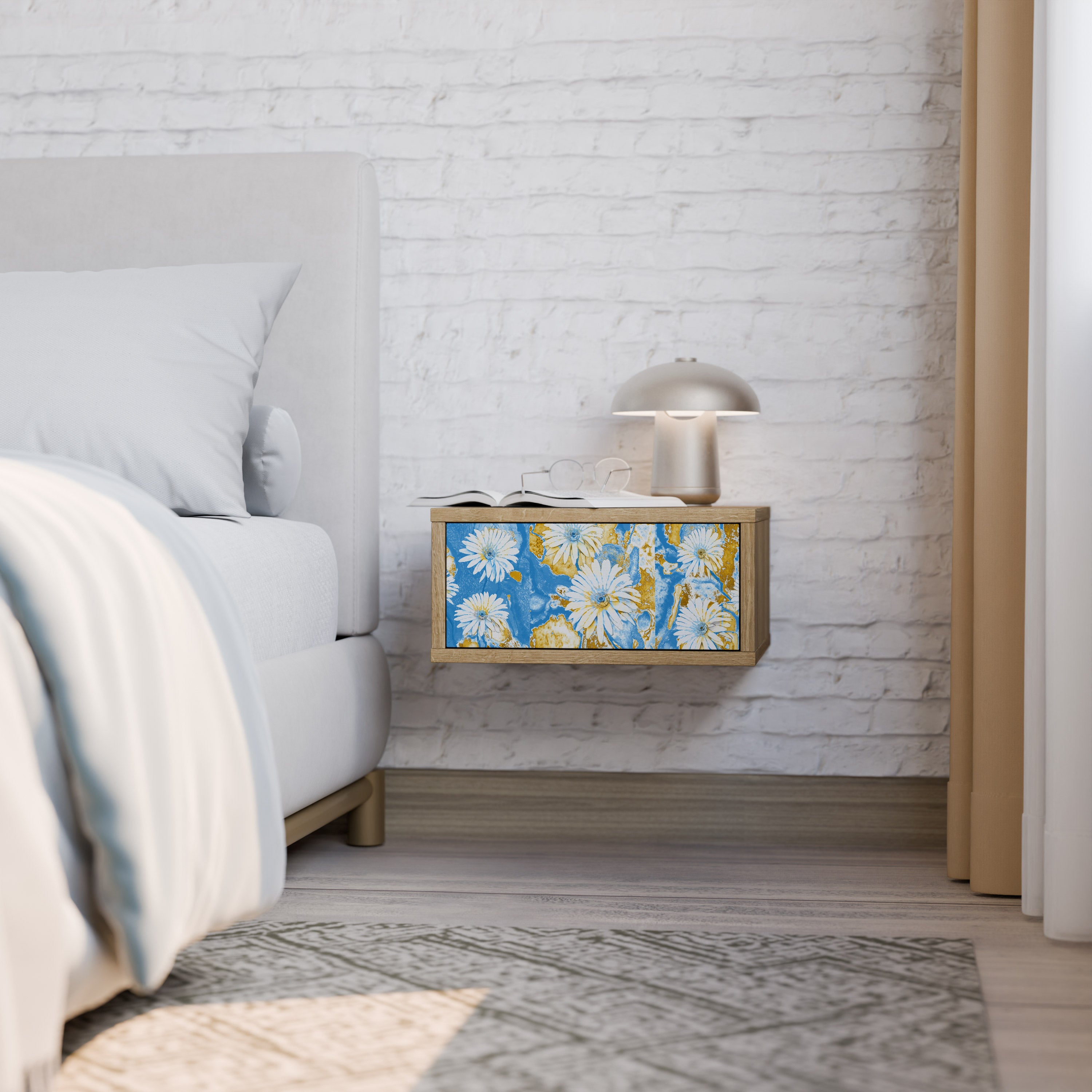 DAISY LUXE Nightstand in Oak Effect