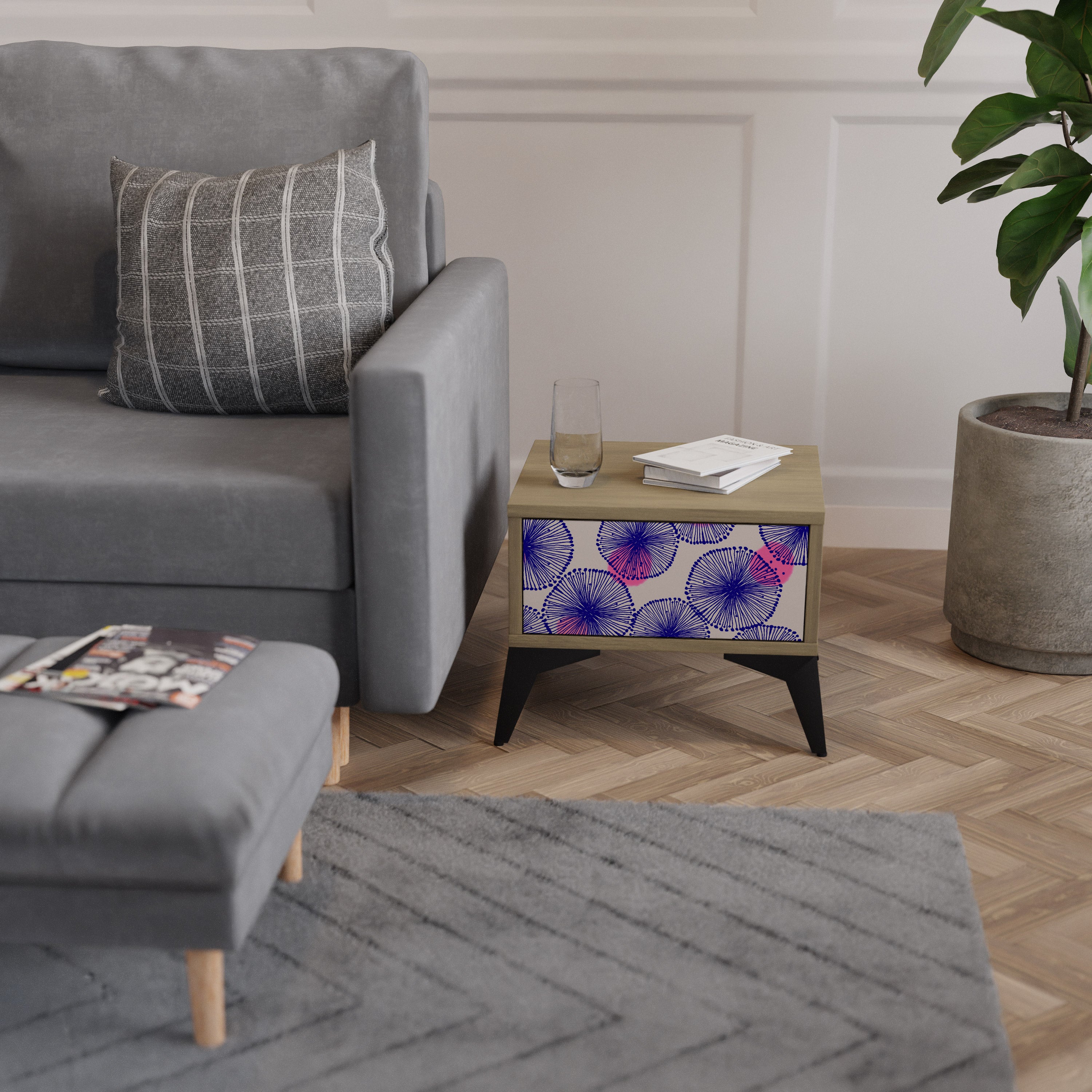 MAGIC NATURE Nightstand in Oak Effect