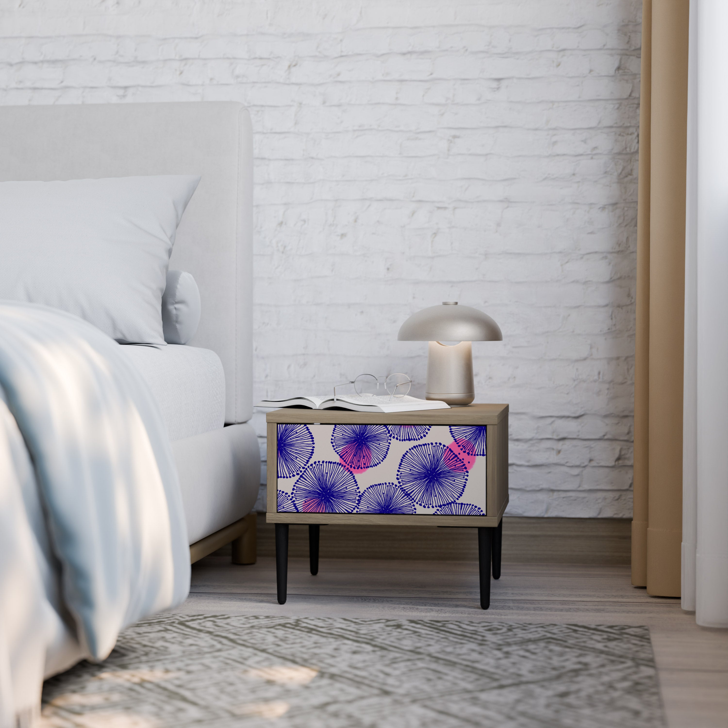 MAGIC NATURE Nightstand in Oak Effect