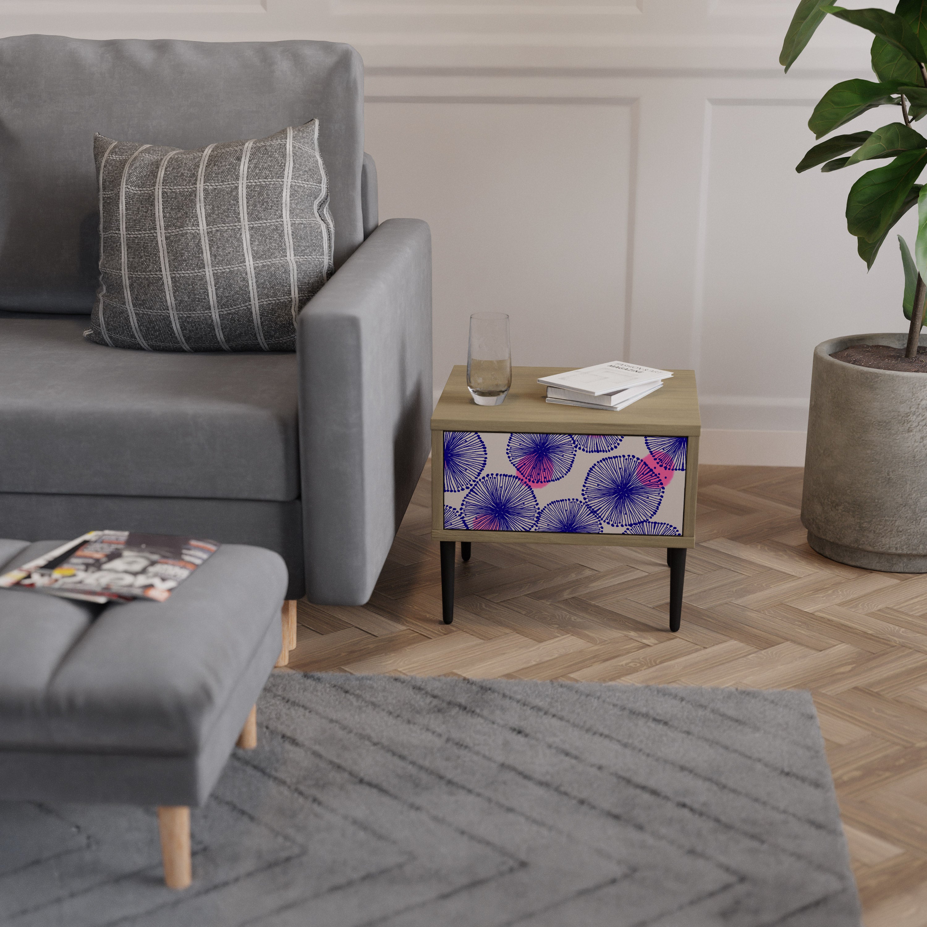MAGIC NATURE Nightstand in Oak Effect